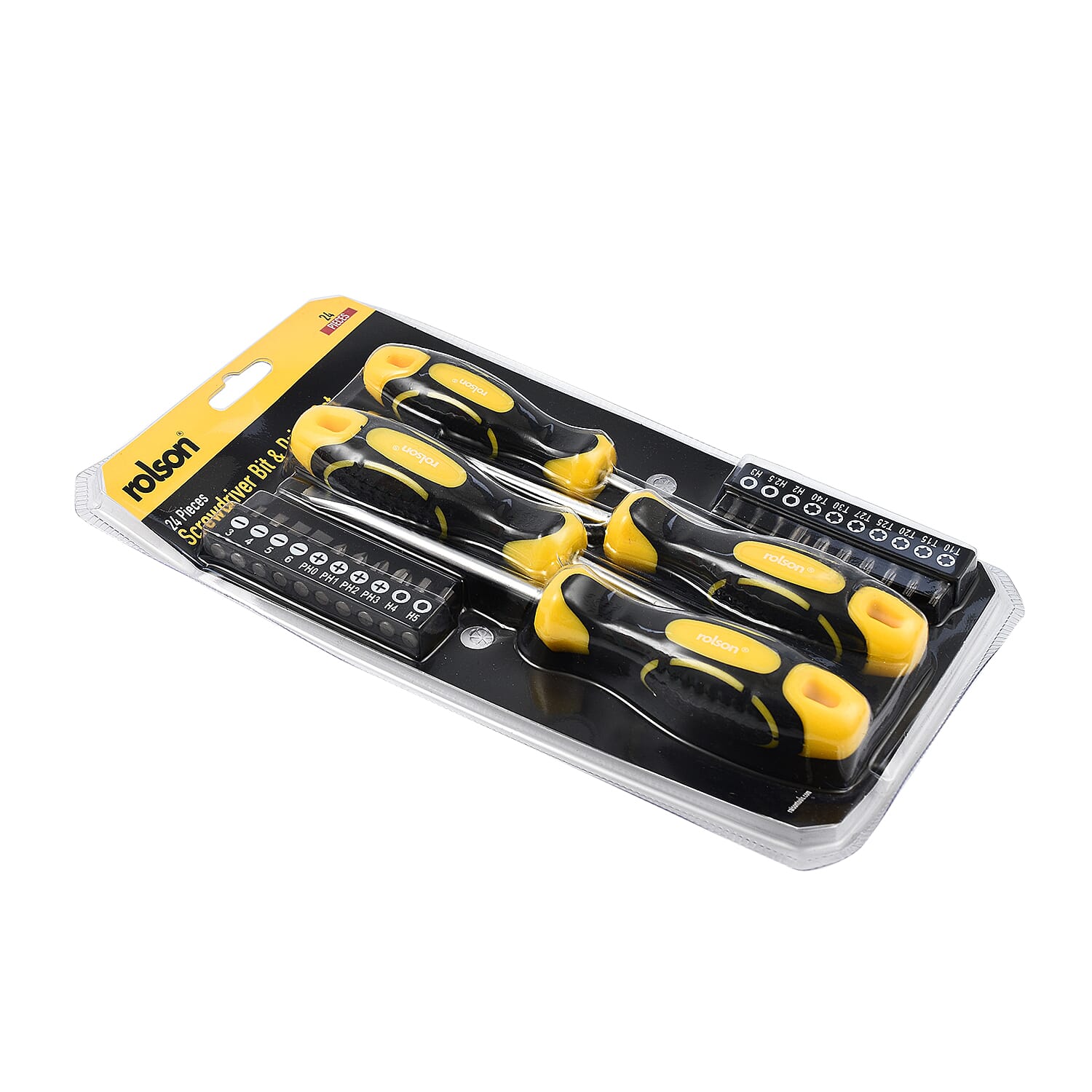 ROLSON 24 Piece Screwdriver Bit & Driver Set