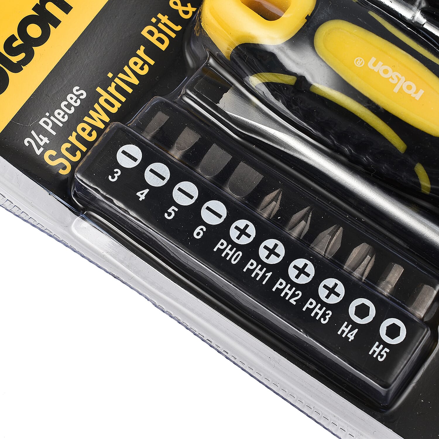 ROLSON 24 Piece Screwdriver Bit & Driver Set