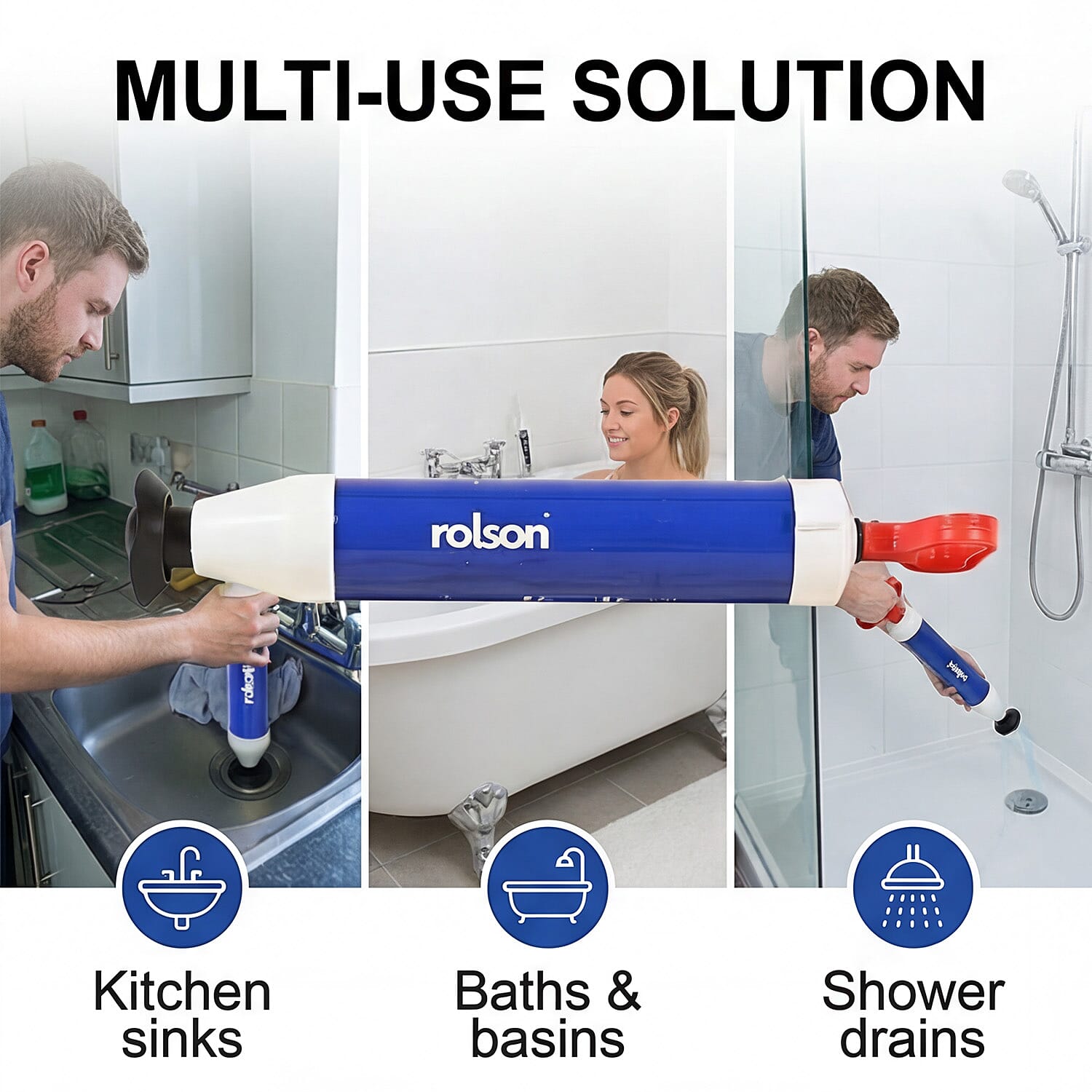 ROLSON High Pressure Drain Blaster (Cleans Drain Without Chemicals)