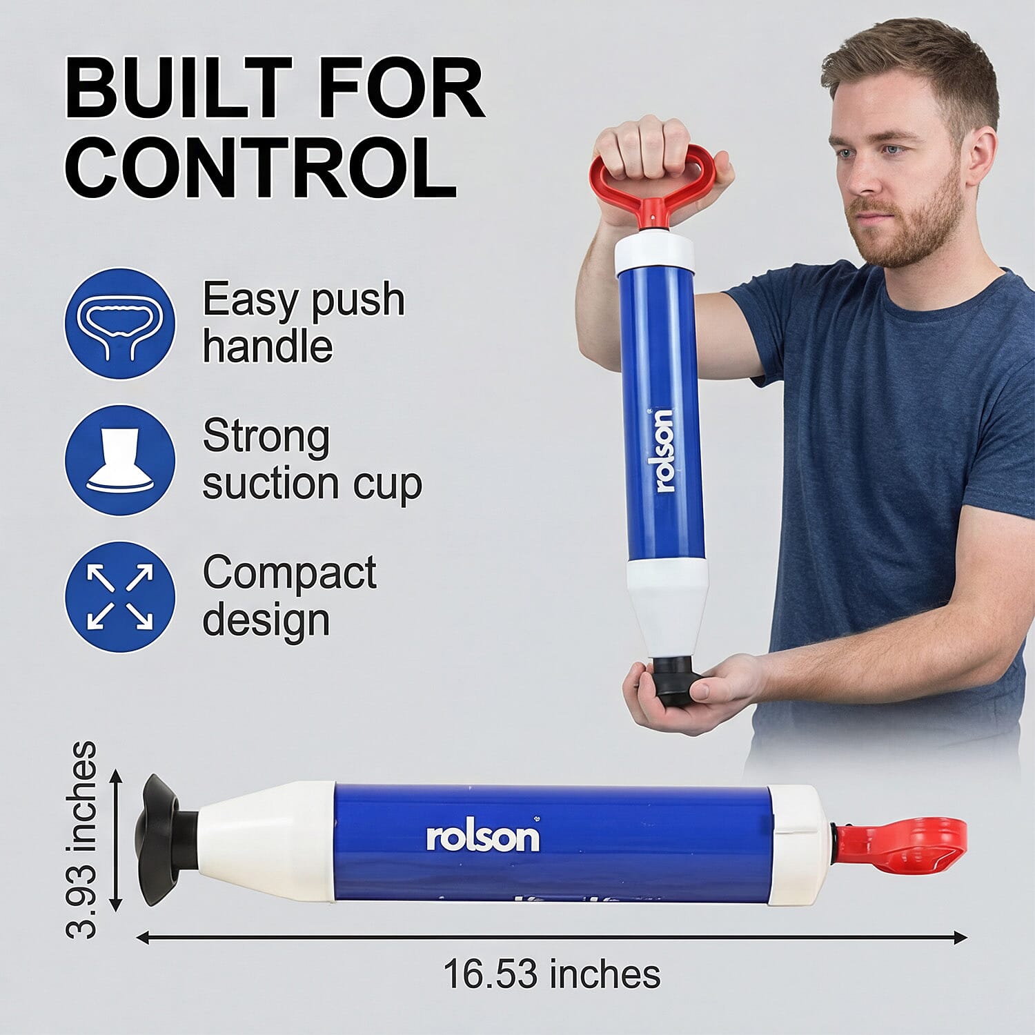 ROLSON High Pressure Drain Blaster (Cleans Drain Without Chemicals)