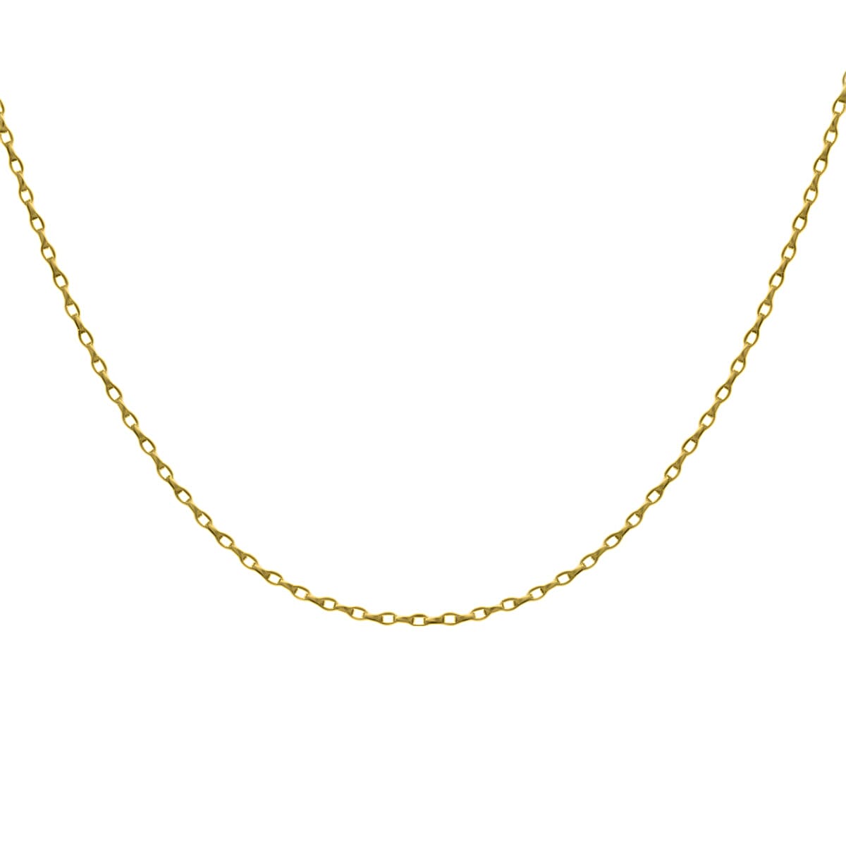 9K Yellow Gold Oval Diamond Cut Belcher Chain (Size - 20)
