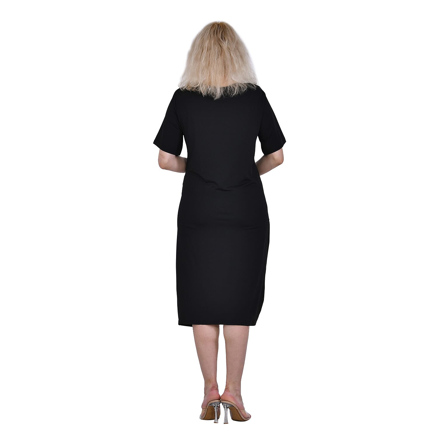  La Marey Jersey V-Neck One Piece Dress - Blue