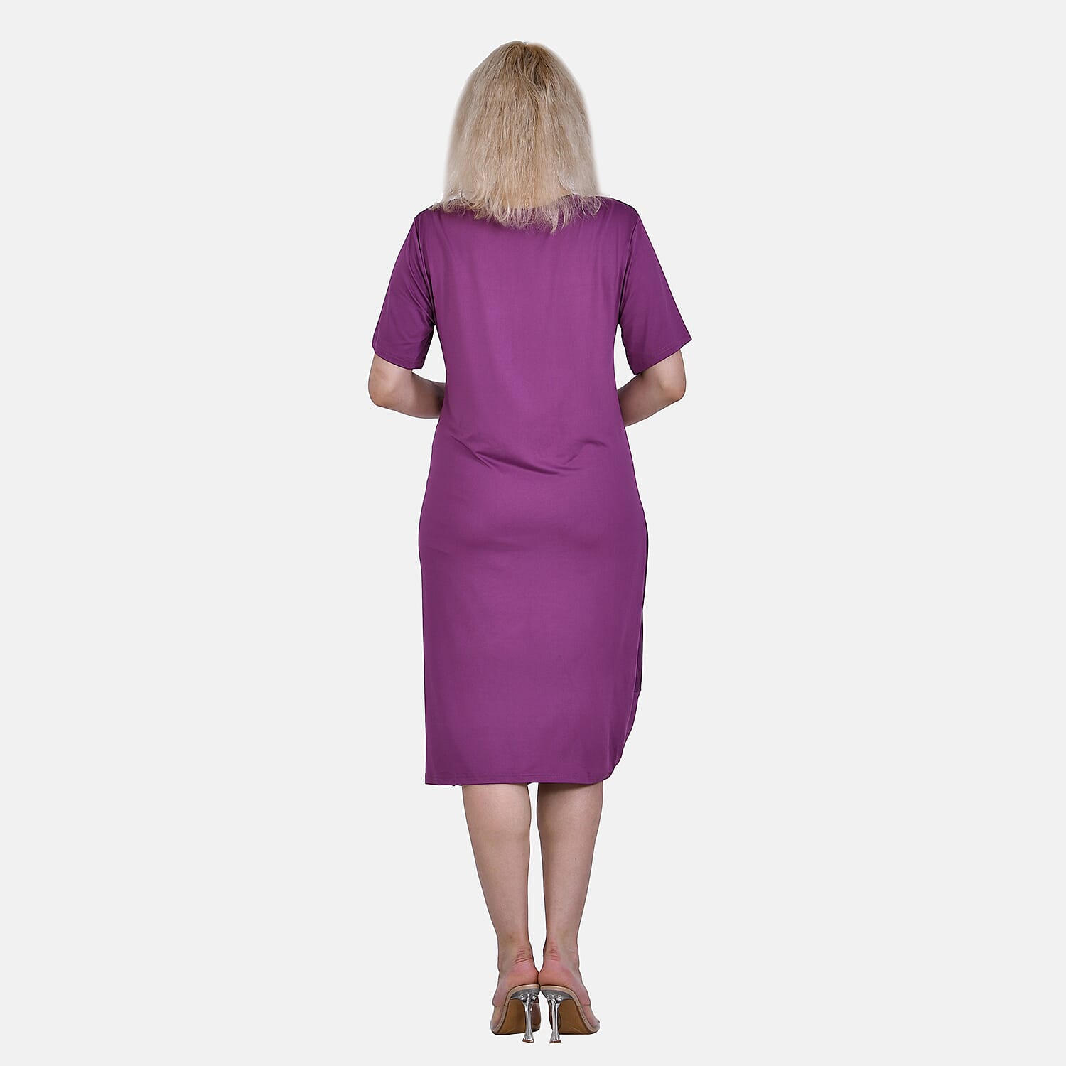  La Marey Jersey V-Neck One Piece Dress - Blue