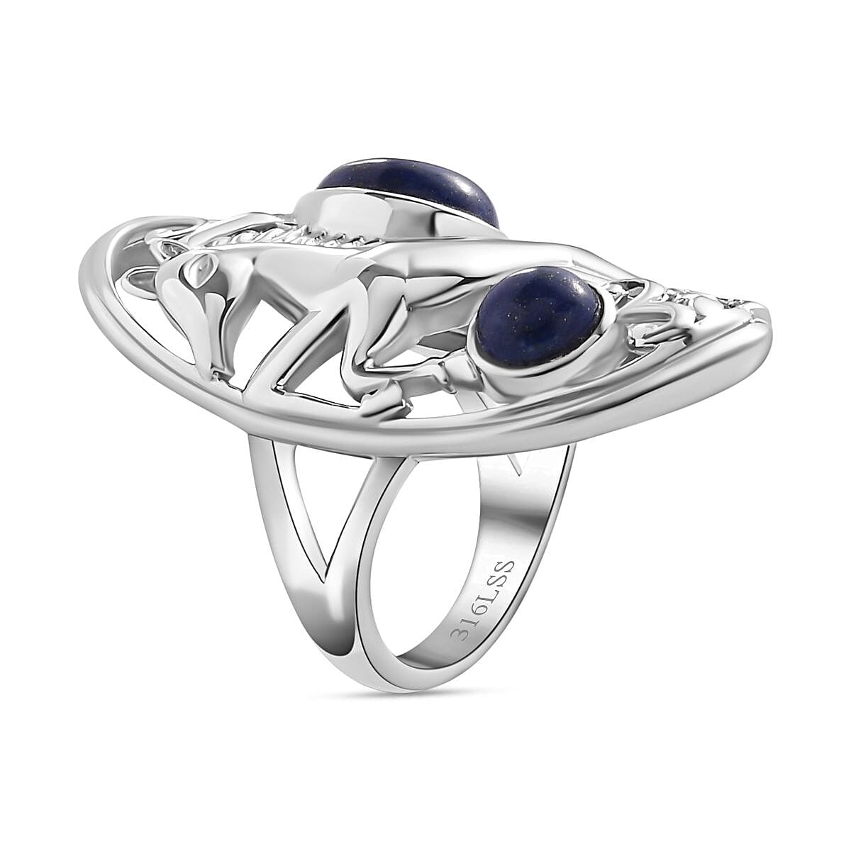 Artisan Crafted Lapis Lazuli Horse Ring
