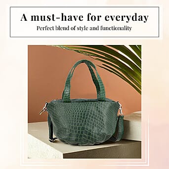 https://tjcuk.sirv.com/Products/77/4/7747187/Leather-Patterned-Crossbody-Bag-Size-21x7x16-cm-Olive-Green-Black_7747187_3.jpg?w=342&h=342