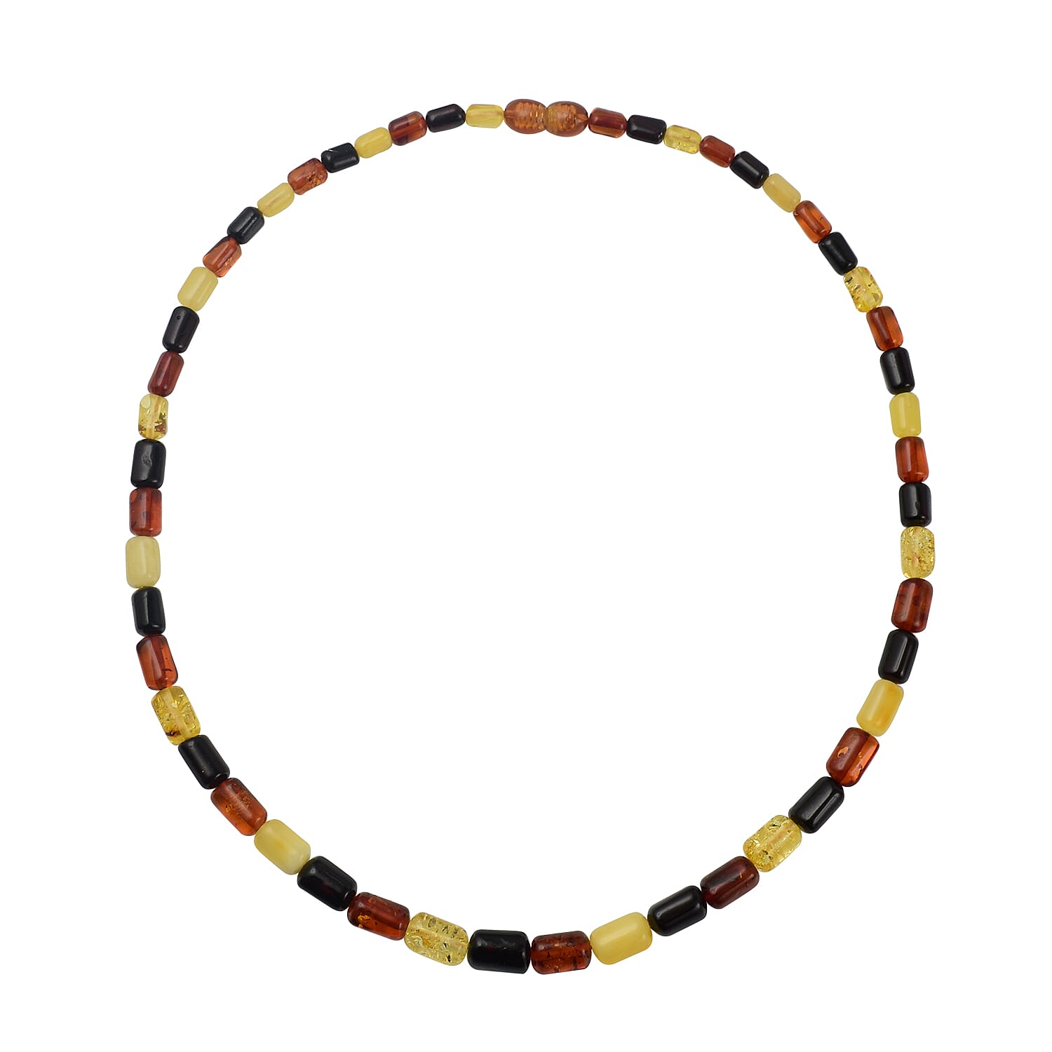 Tuscon Gem Find - Amber Barrel Necklace (Size 18). Total Wt 50 Cts