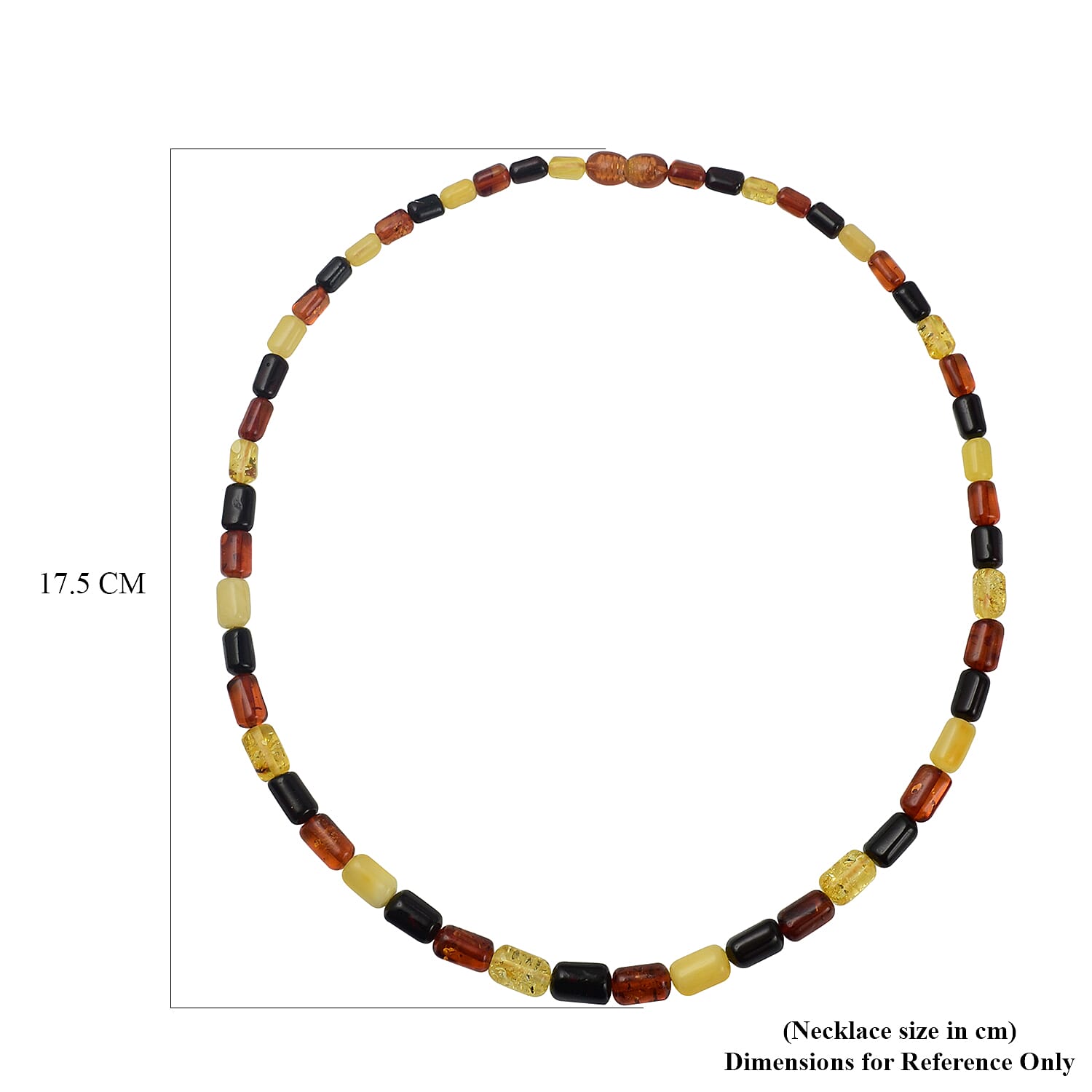 Tuscon Gem Find - Amber Barrel Necklace (Size 18). Total Wt 50 Cts