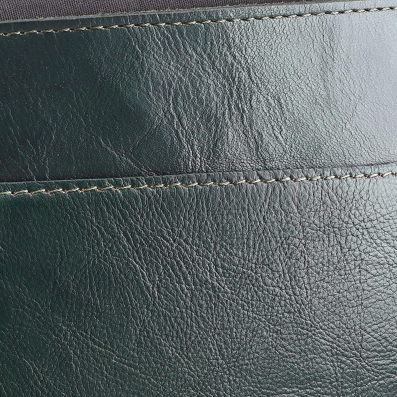 100% Genuine Leather Crossbody Bag (Size 20x6x15 cm) - Olive Green & Black