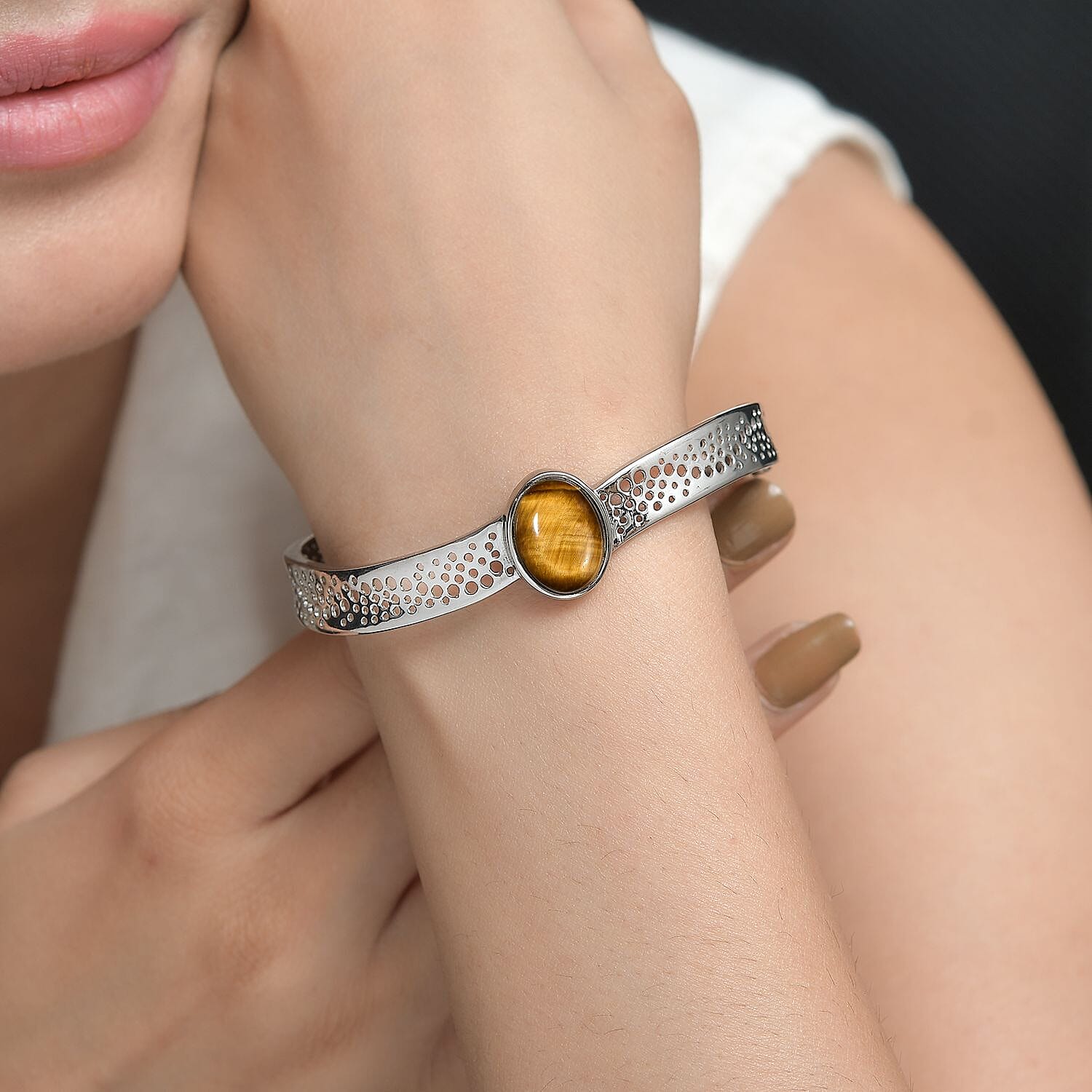Tigers Eye Cuff Bangle (Size - 7.5)