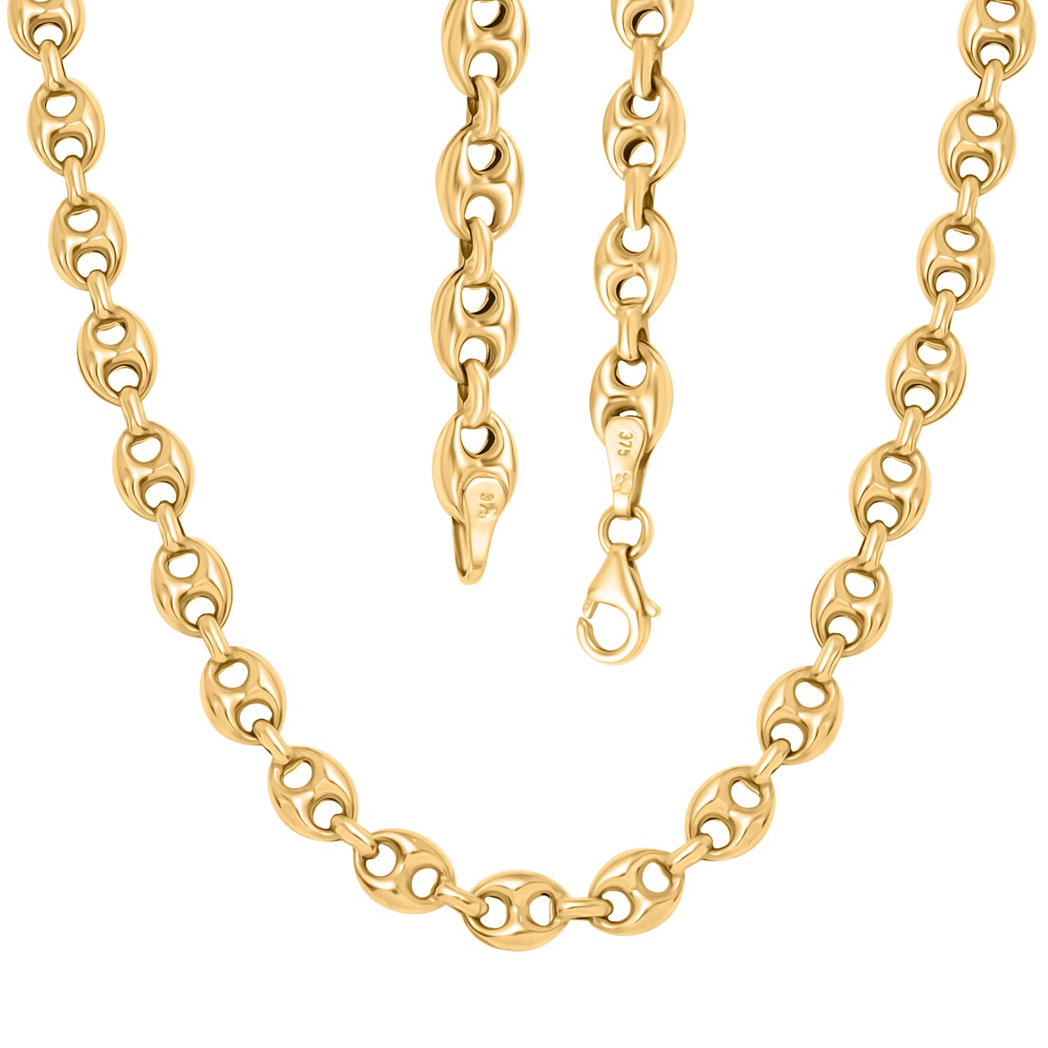 9K Yellow Gold Mariner Necklace Size - 22, Gold Wt 13.1