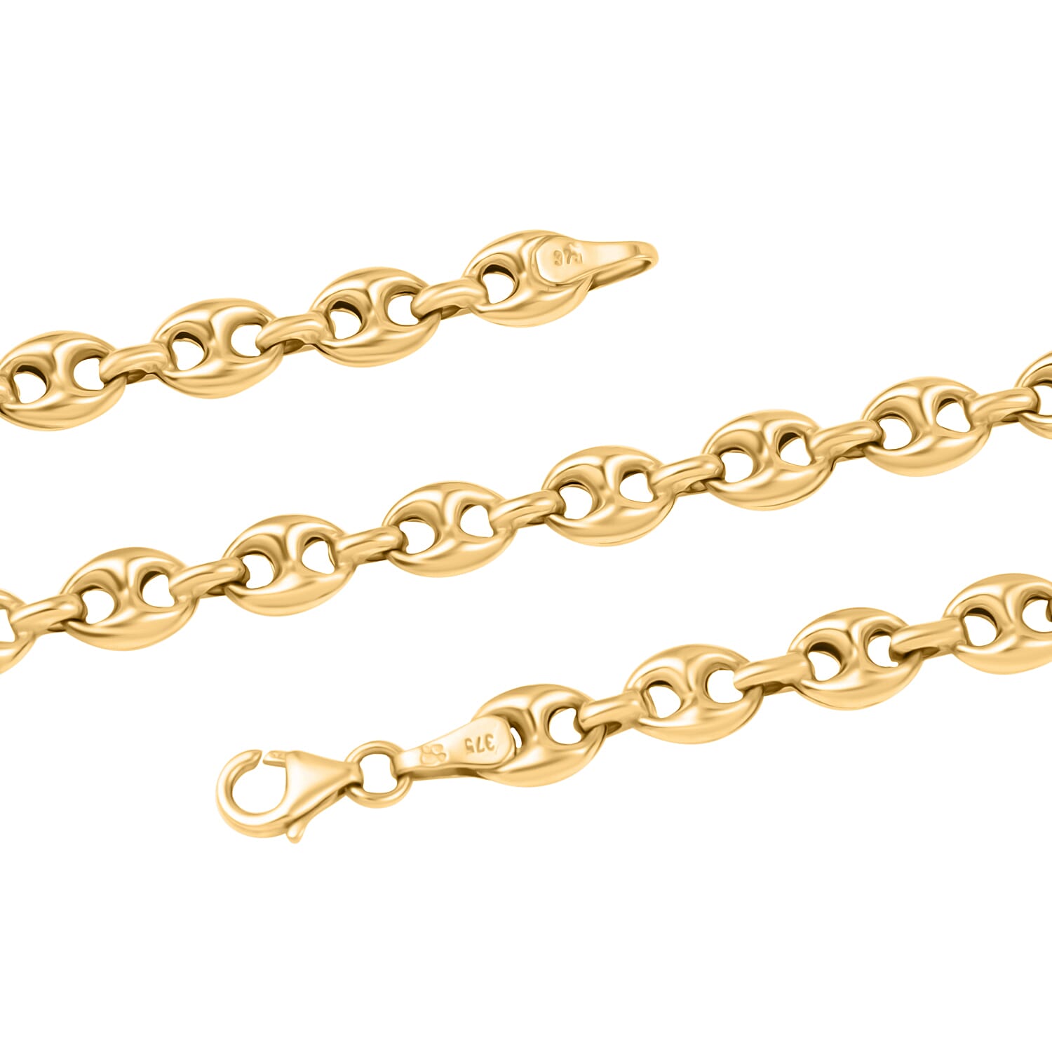 9K Yellow Gold Mariner Necklace Size - 22, Gold Wt 13.1