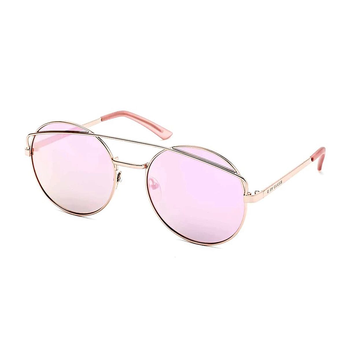 Guess Womens Rose Gold Aviator Sunglasses With Pink Lenses 7747583 TJC