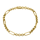 LIMITED EDITION  -Italian Made 18K Yellow Gold Symphony Link Bracelet (Size - 7.5)