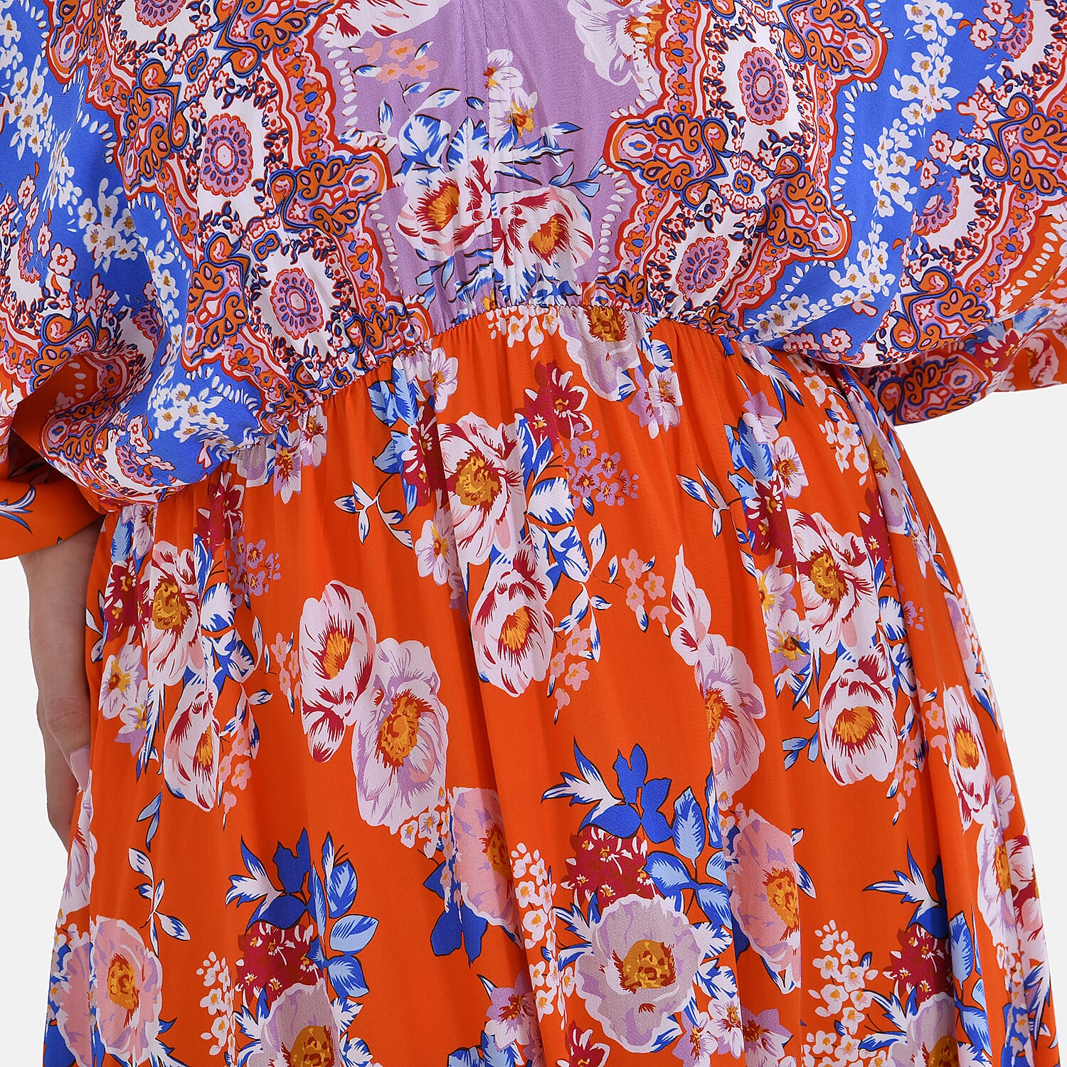 Viscose Printed Maxi - Red & Purple Viscose Printed Maxi - Red & Purple