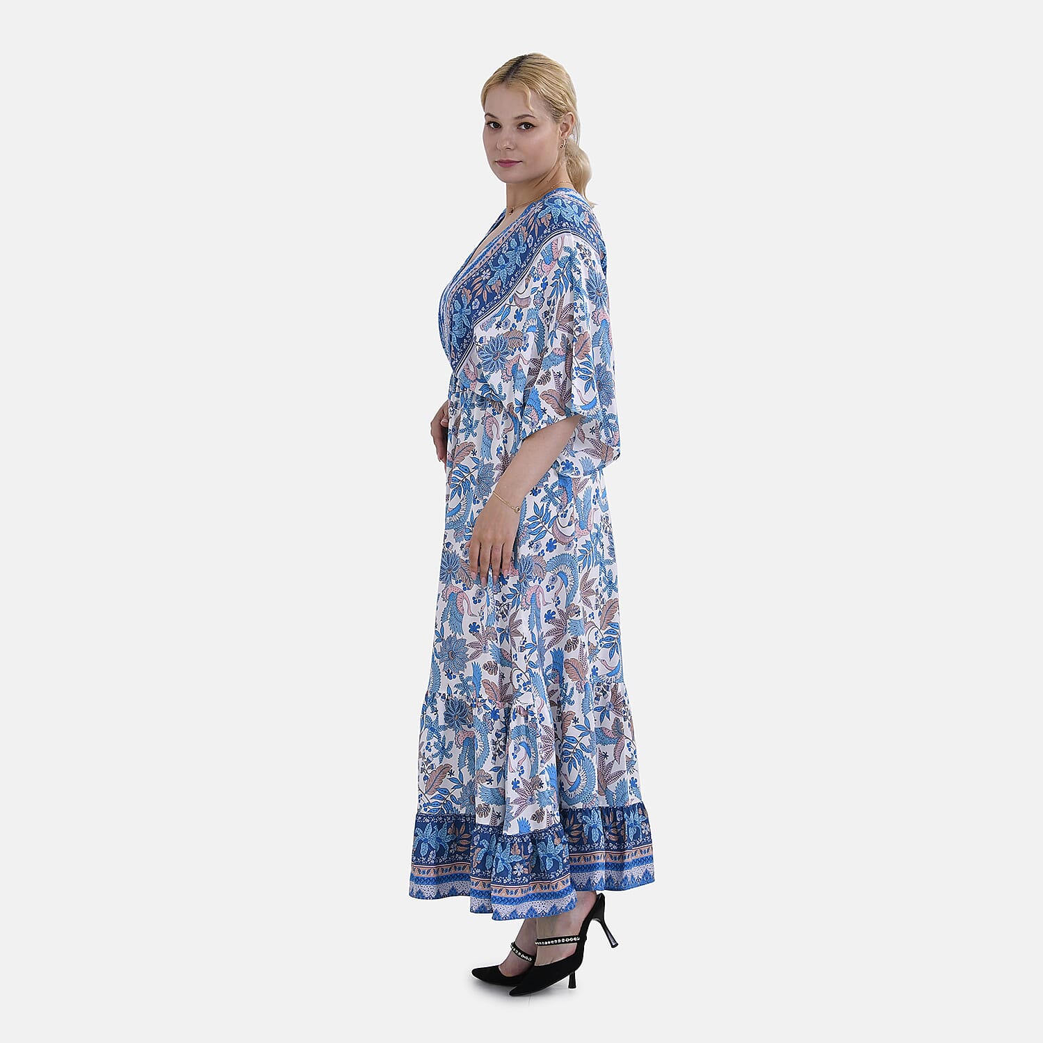 Viscose Printed Maxi  - Blue & Purple