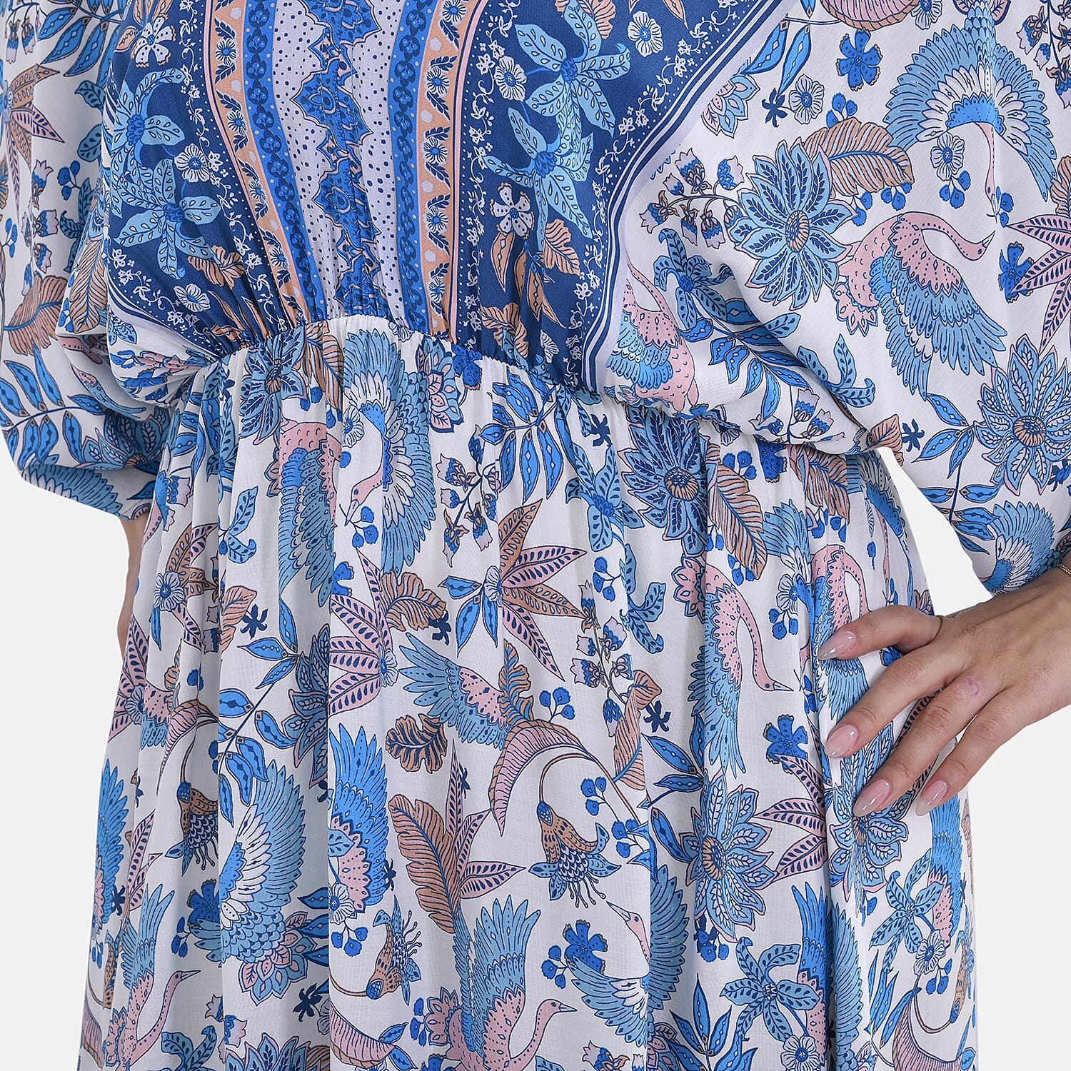 Viscose Printed Maxi  - Blue & Purple