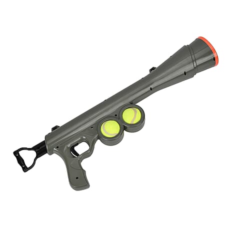Interactive Pet fetch tennis ball launcher with 10-meter range - Green