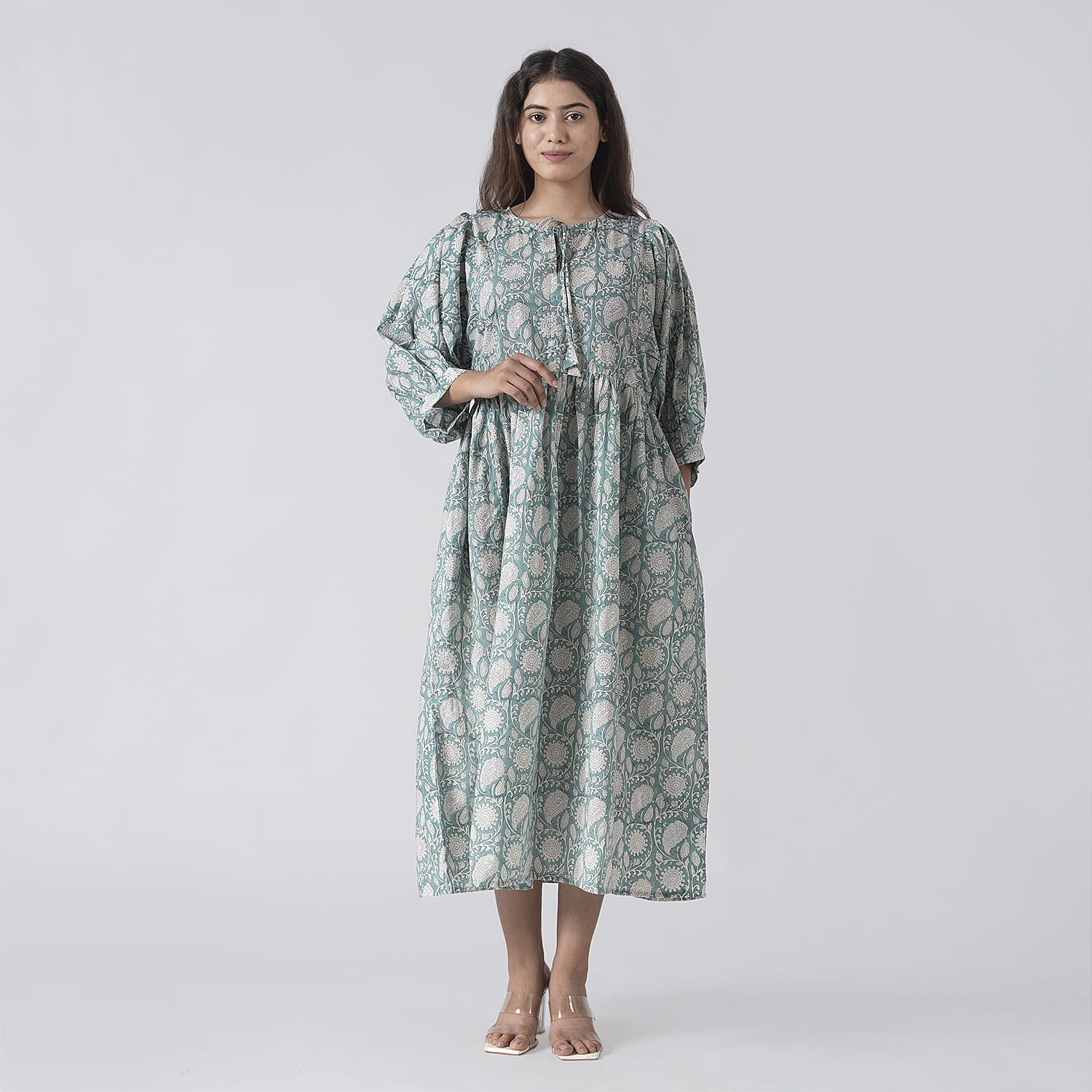  La Marey Pure Cotton A-Line Block Dress