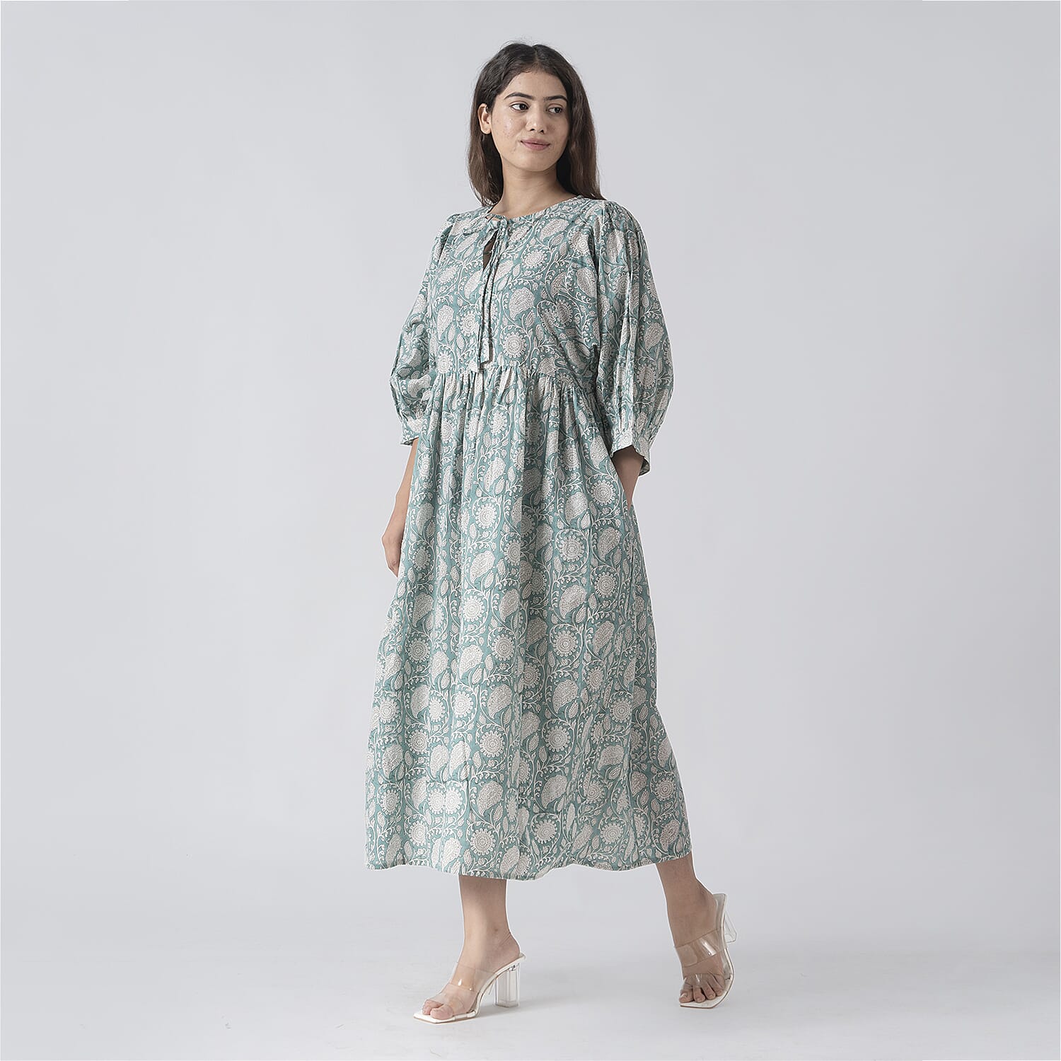  La Marey Pure Cotton A-Line Block Dress