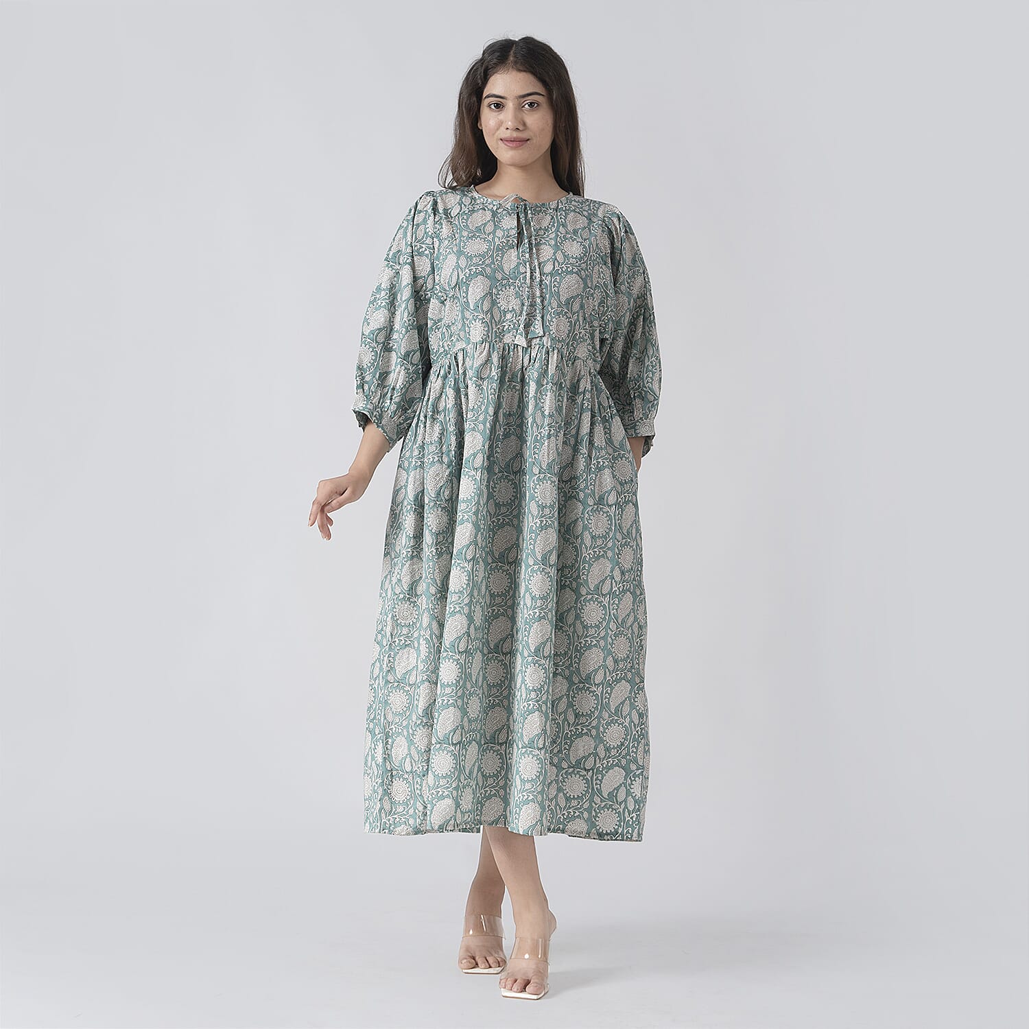  La Marey Pure Cotton A-Line Block Dress