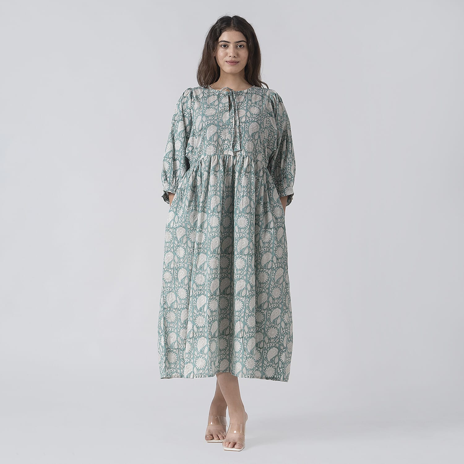  La Marey Pure Cotton A-Line Block Dress