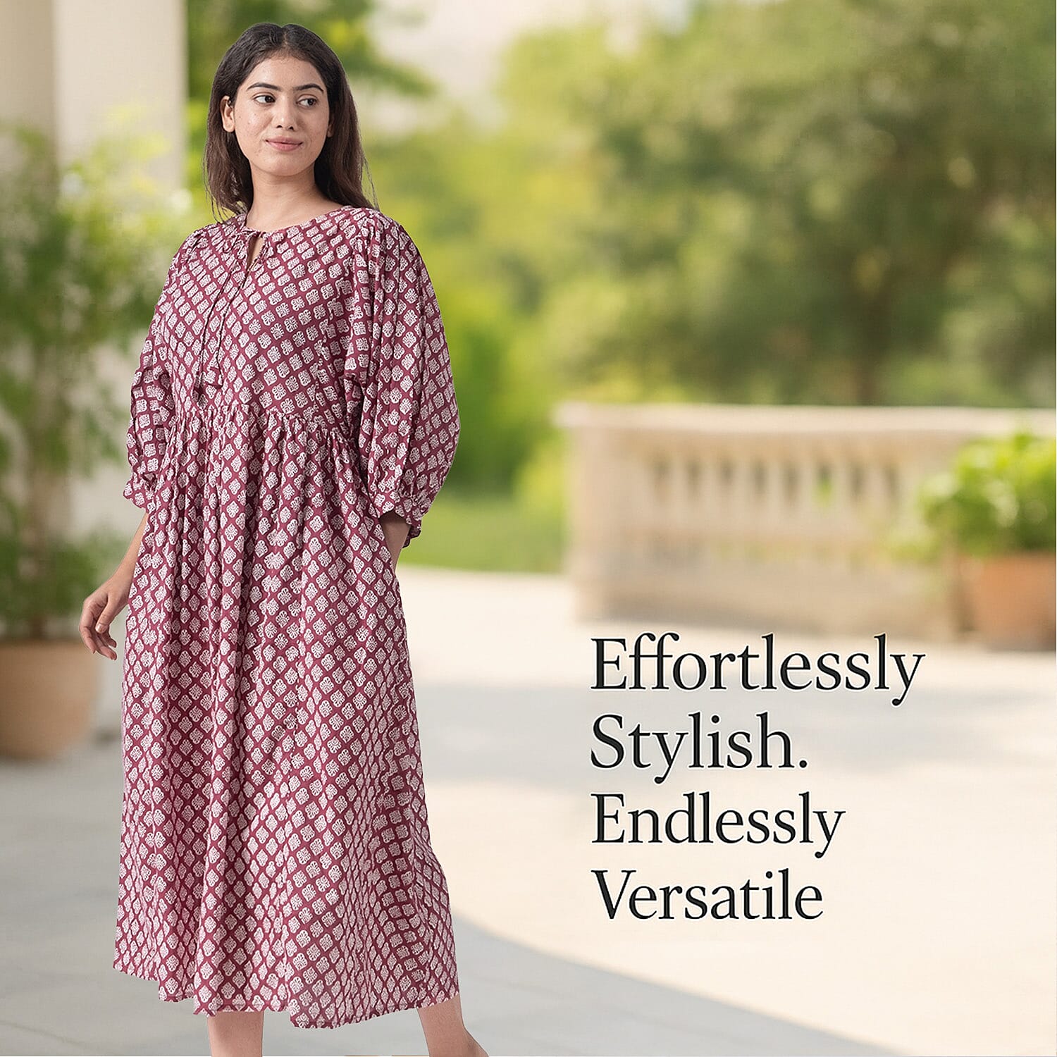  La Marey Pure Cotton A-Line Block Dress