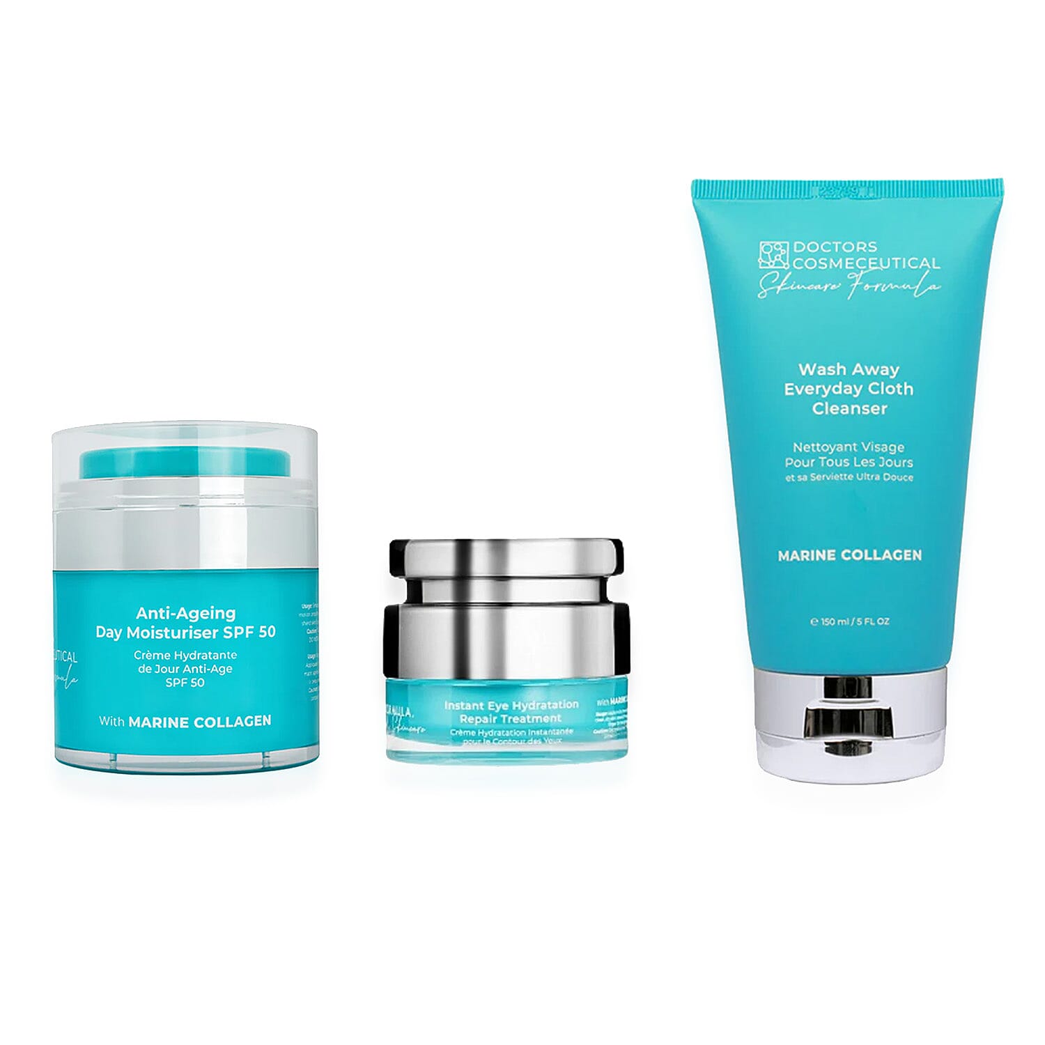 Doctors Formula Marine Collagen Trio SPF50, Eye - Cleanser - Boxed Gift Set