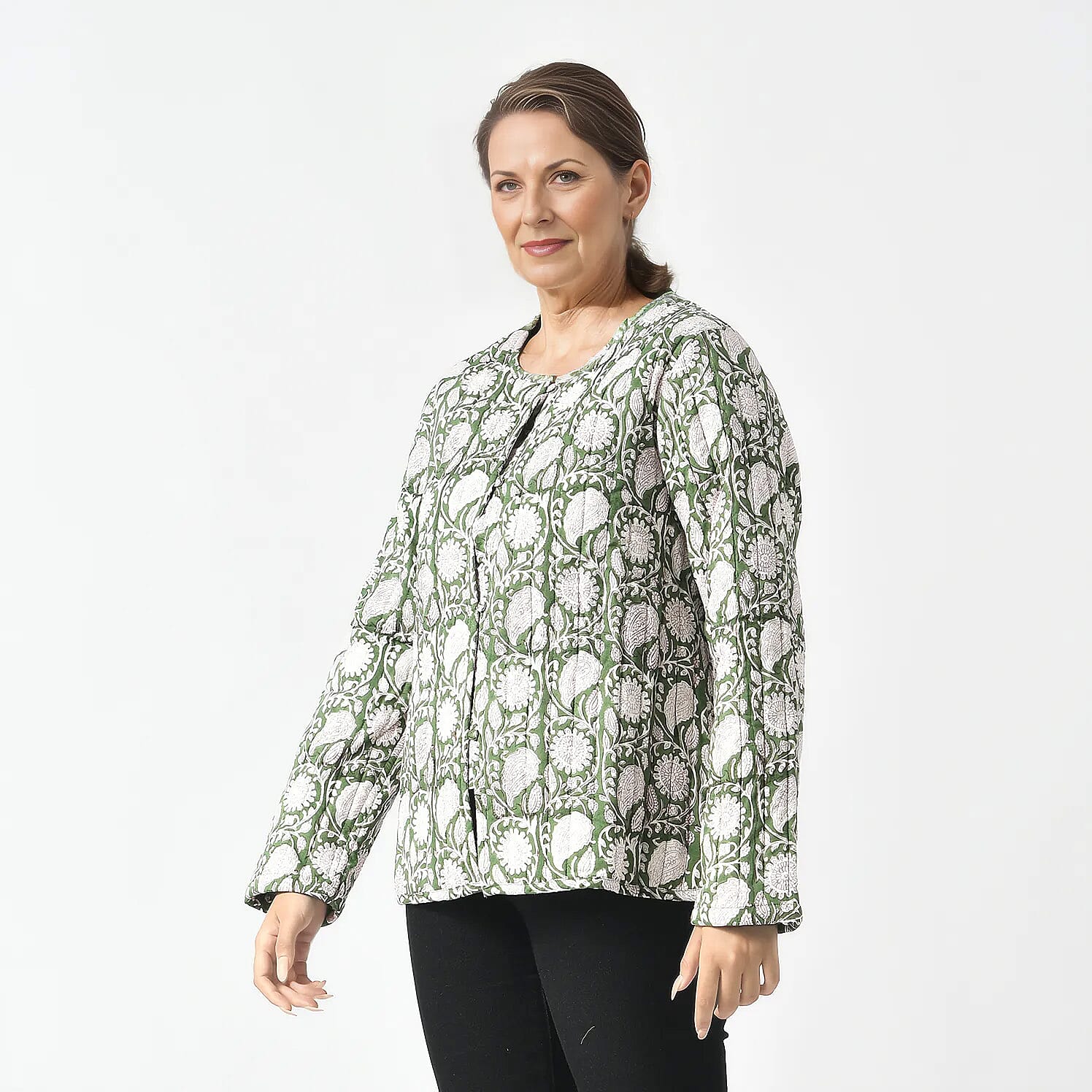 LA-MAREY pure cotton block print Jacket