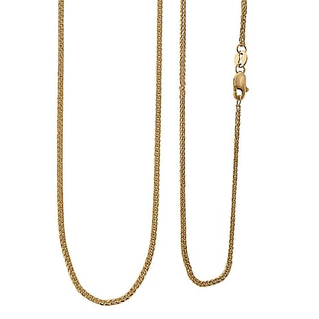 One Time CloseOut Deal- 9K Yellow Gold Spiga Necklace (Size - 30)
