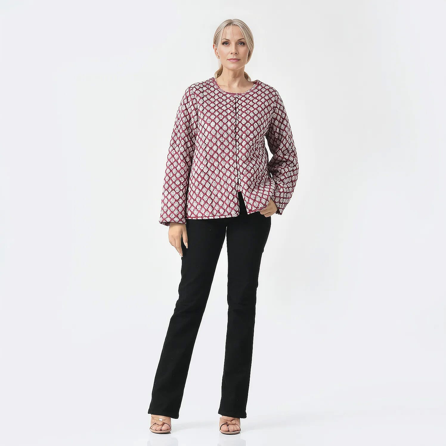 LA-MAREY pure cotton block print Jacket