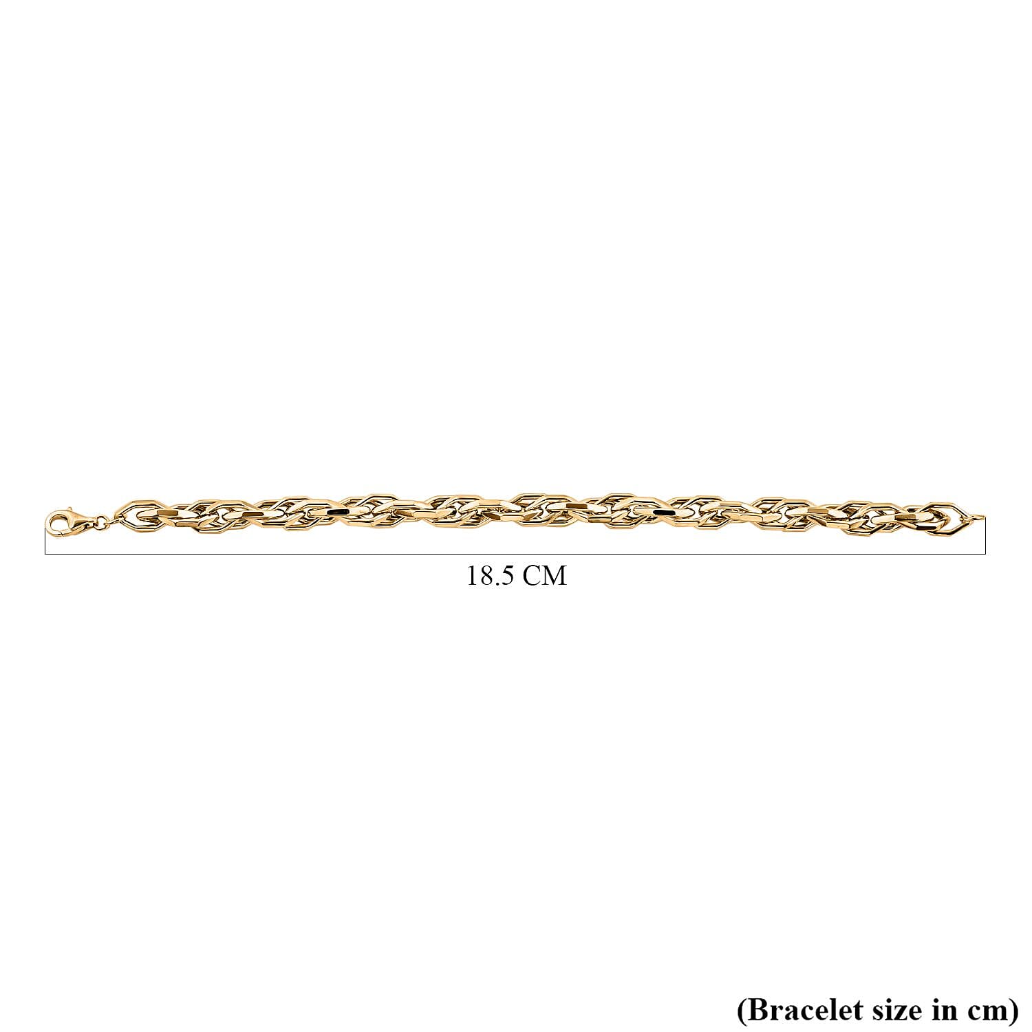9K Yellow Gold Twisted Bolt Link Bracelet Gold Wt. 9.26 Gms (Size 7.25)