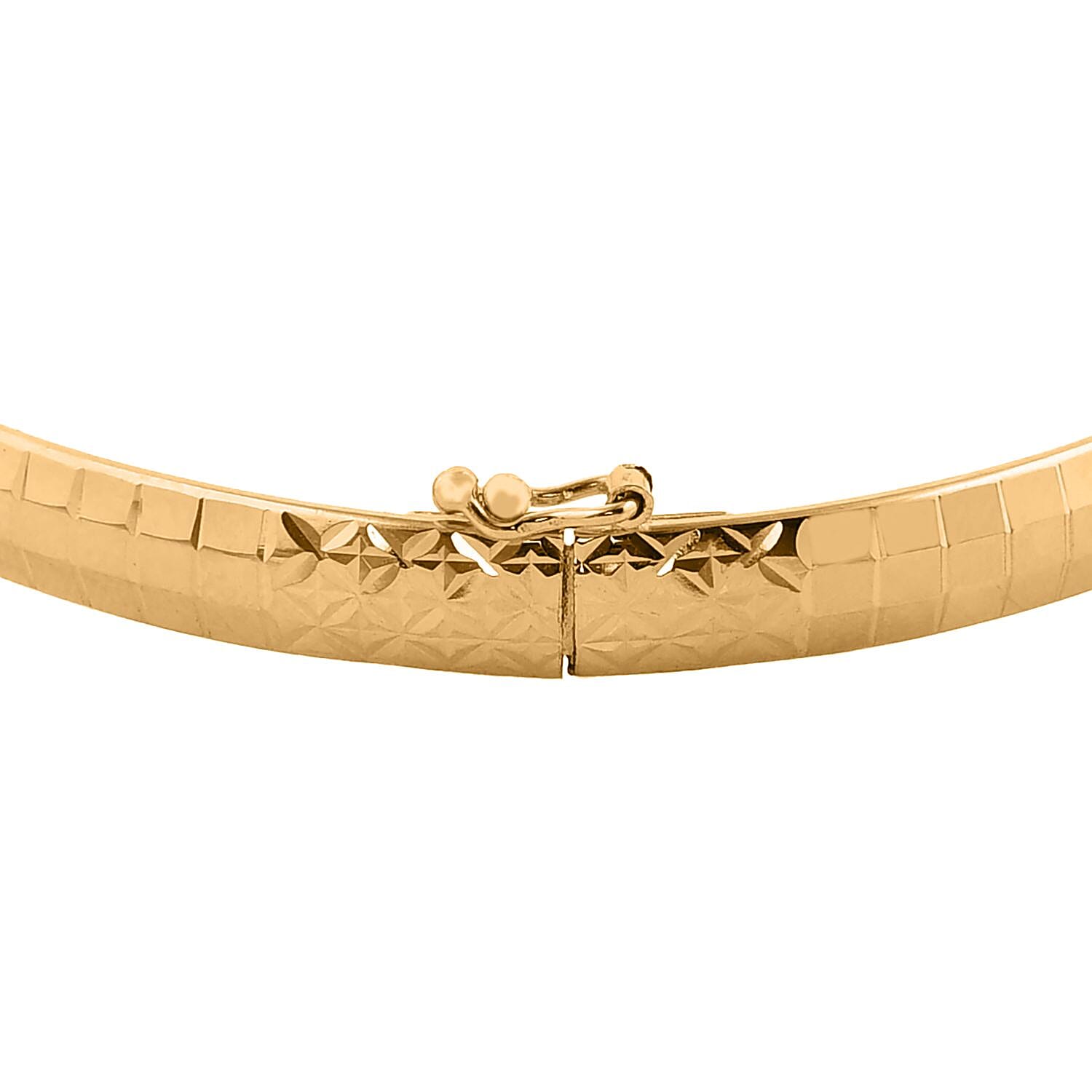 Limited Stock- 22K (91.6% Purity) Yellow Gold Diamond Cut Bangle 7.5 Inch , Gold Wt. 5.50Gms