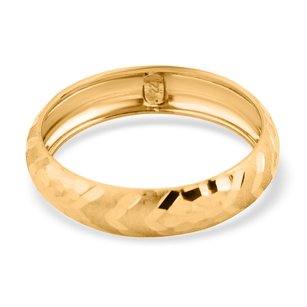 JCK Vegas Deal - 22K (91.6% Purity) Yellow Gold Diamond-Cut Band Ring