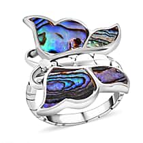 Royal Bali Collection Abalone Shell Butterfly Ring in Sterling Silver 2.95 Ct.