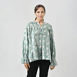 La Marey Pure Cotton Printed Blouse