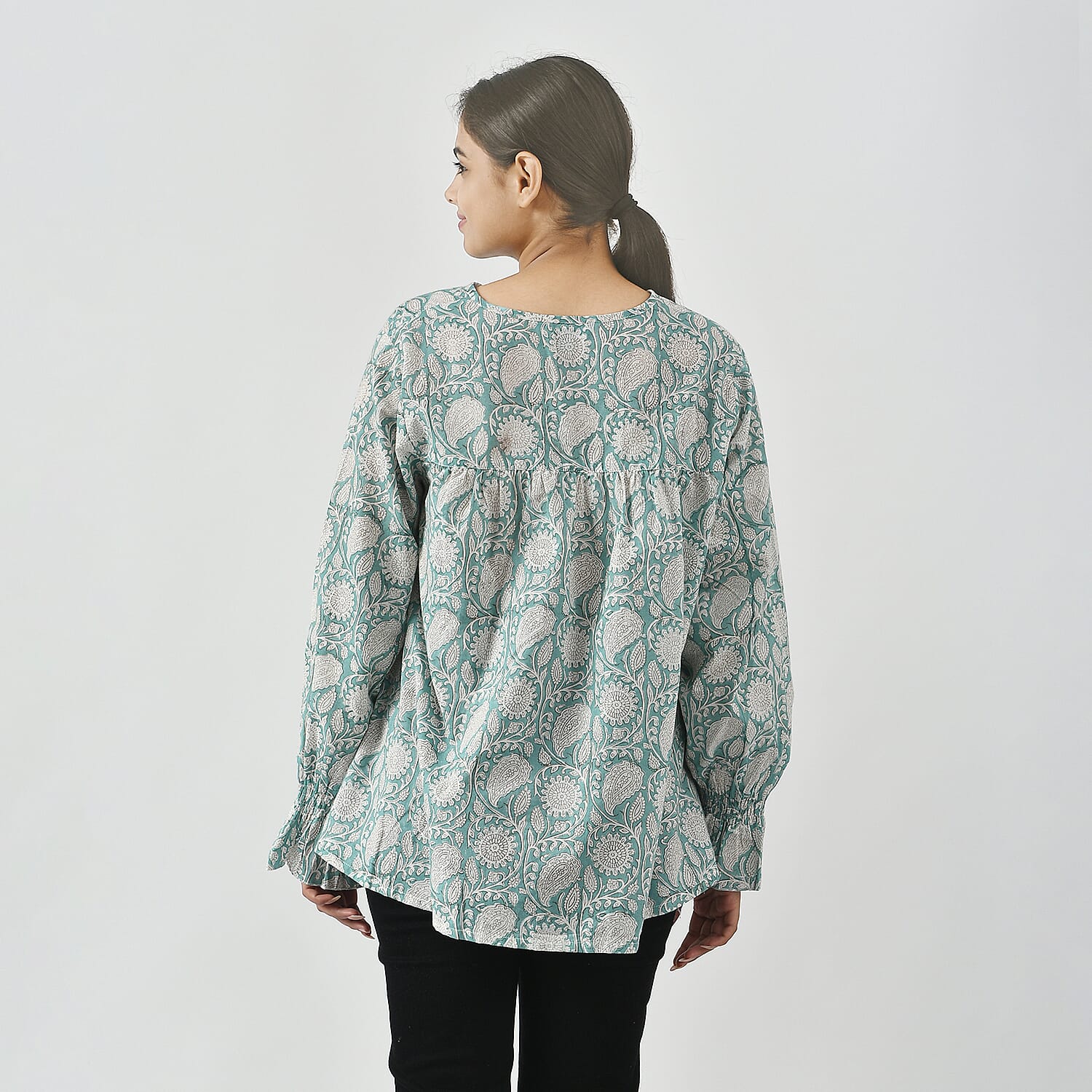  La Marey Pure Cotton Block Printed Blouse