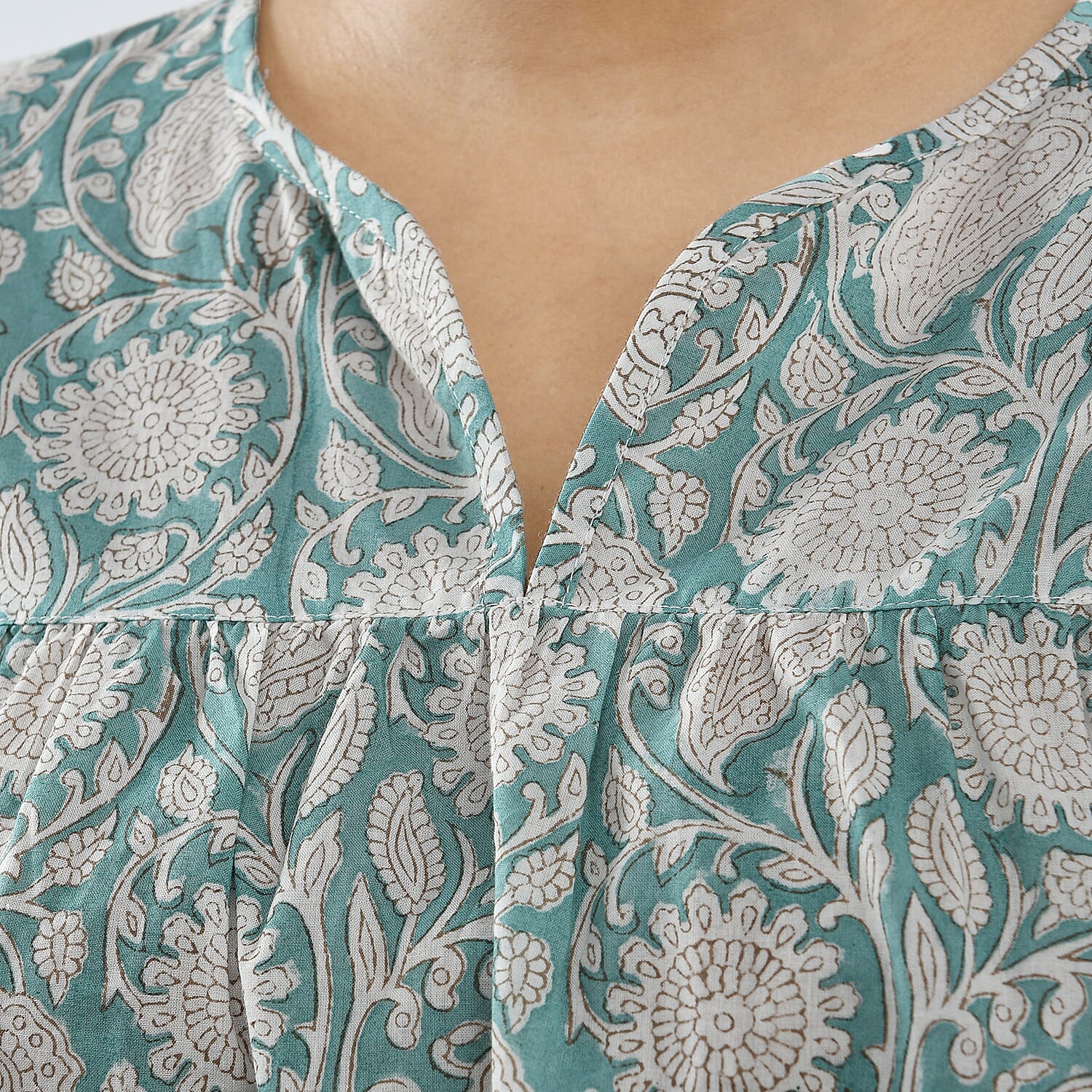  La Marey Pure Cotton Block Printed Blouse