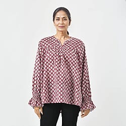 La Marey Pure Cotton Printed Blouse