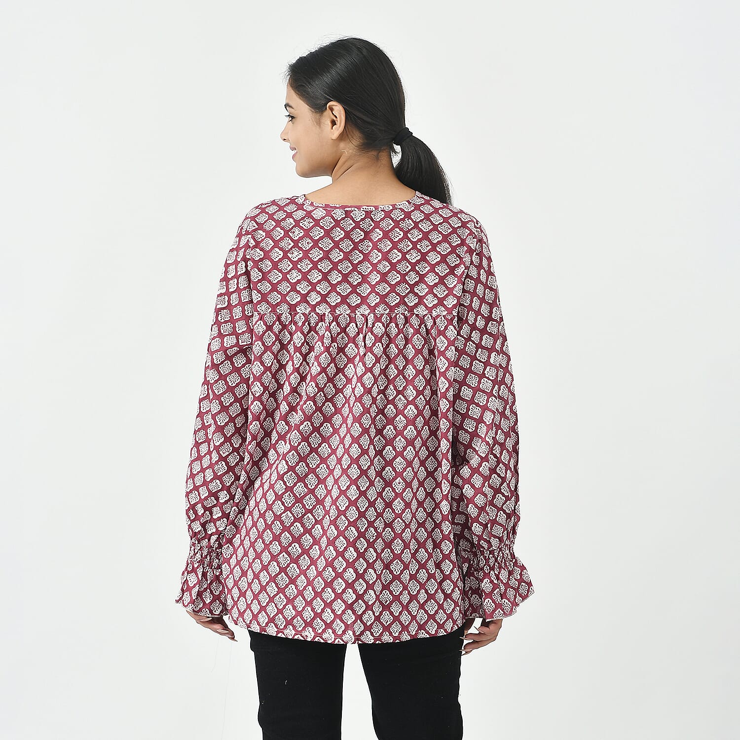  La Marey Pure Cotton Block Printed Blouse