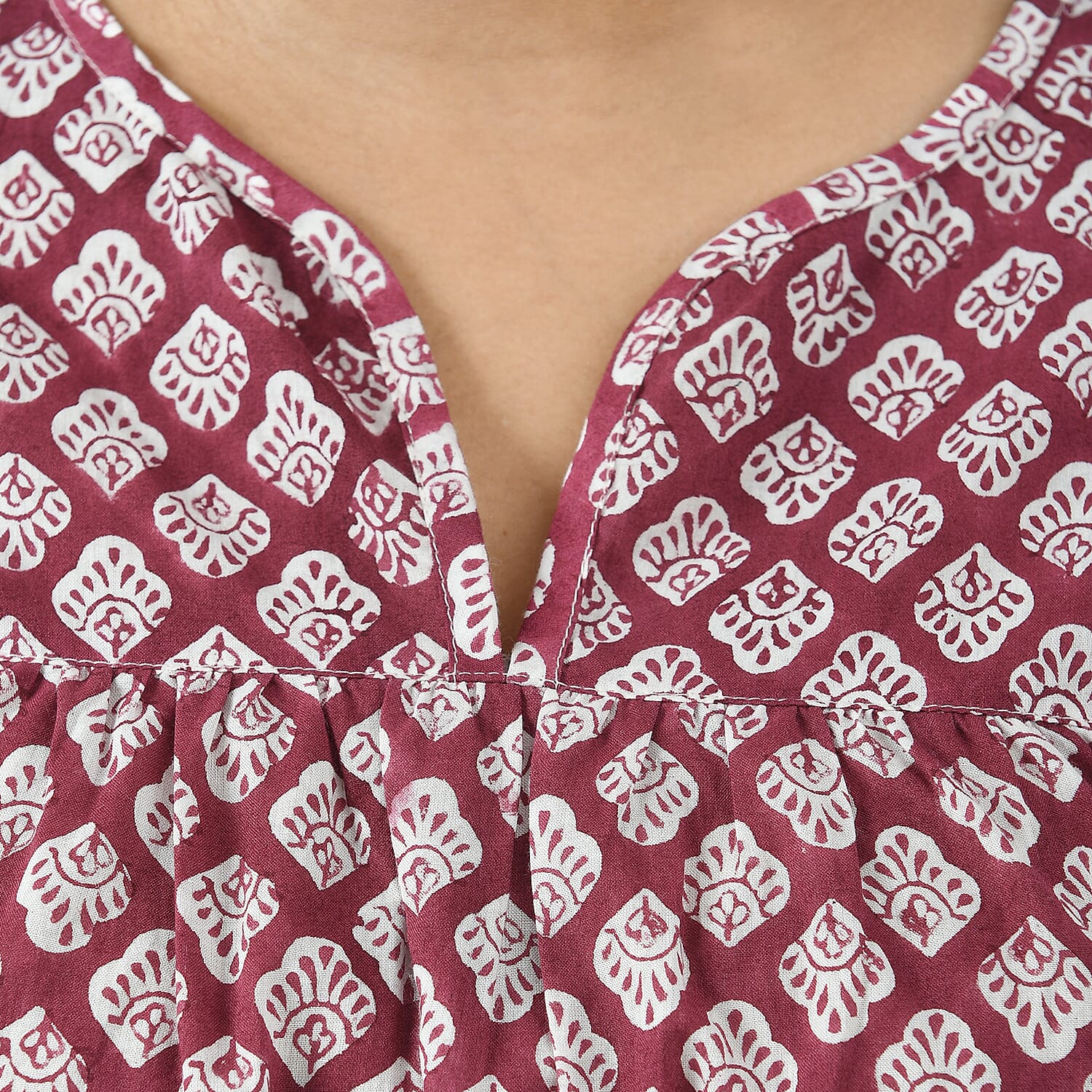  La Marey Pure Cotton Block Printed Blouse