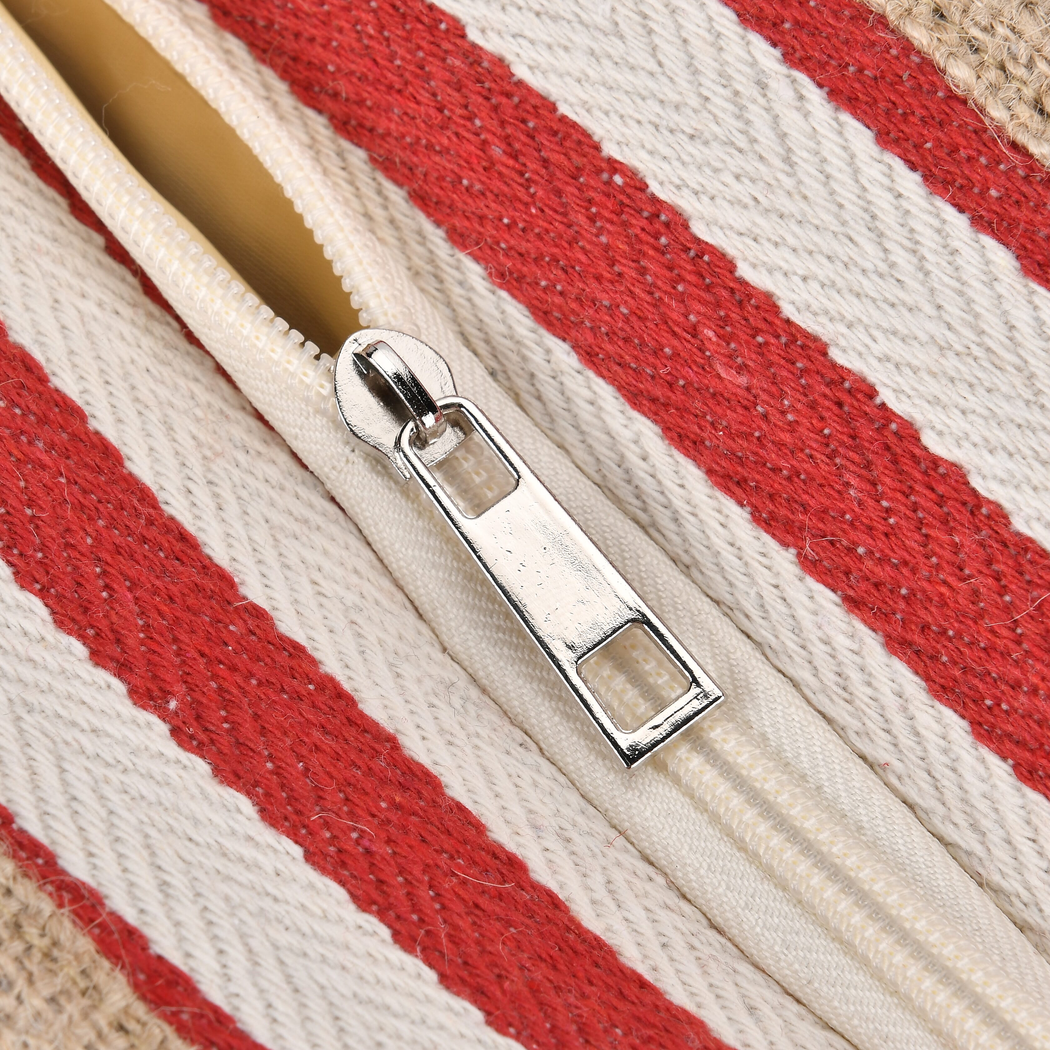Multi-Purpose Striped Stylish Tote Bag - Red & White