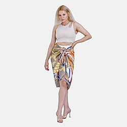 Closeout Deal Cloud Brocade Printed Long Sarong
