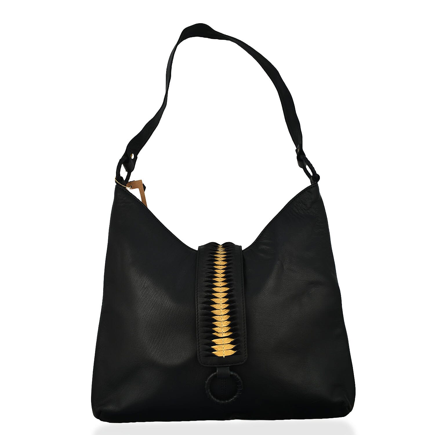 The Urban | Genuine Leather Handbag good Black | 100% Leather | hobo crossbody slouch bucket bag