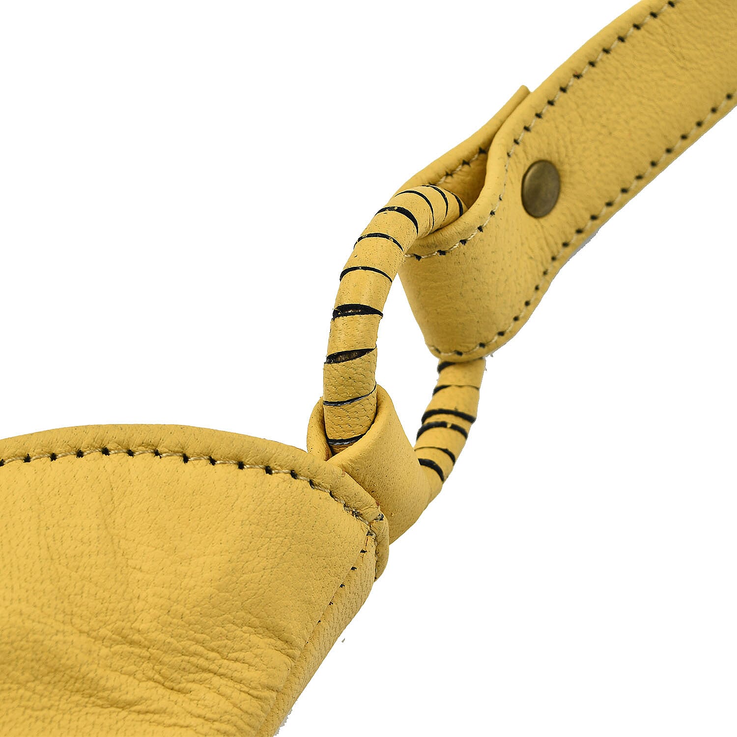 Set of 2 - Designer inspired 100% Genuine Leather Slouch Bag - Yellow