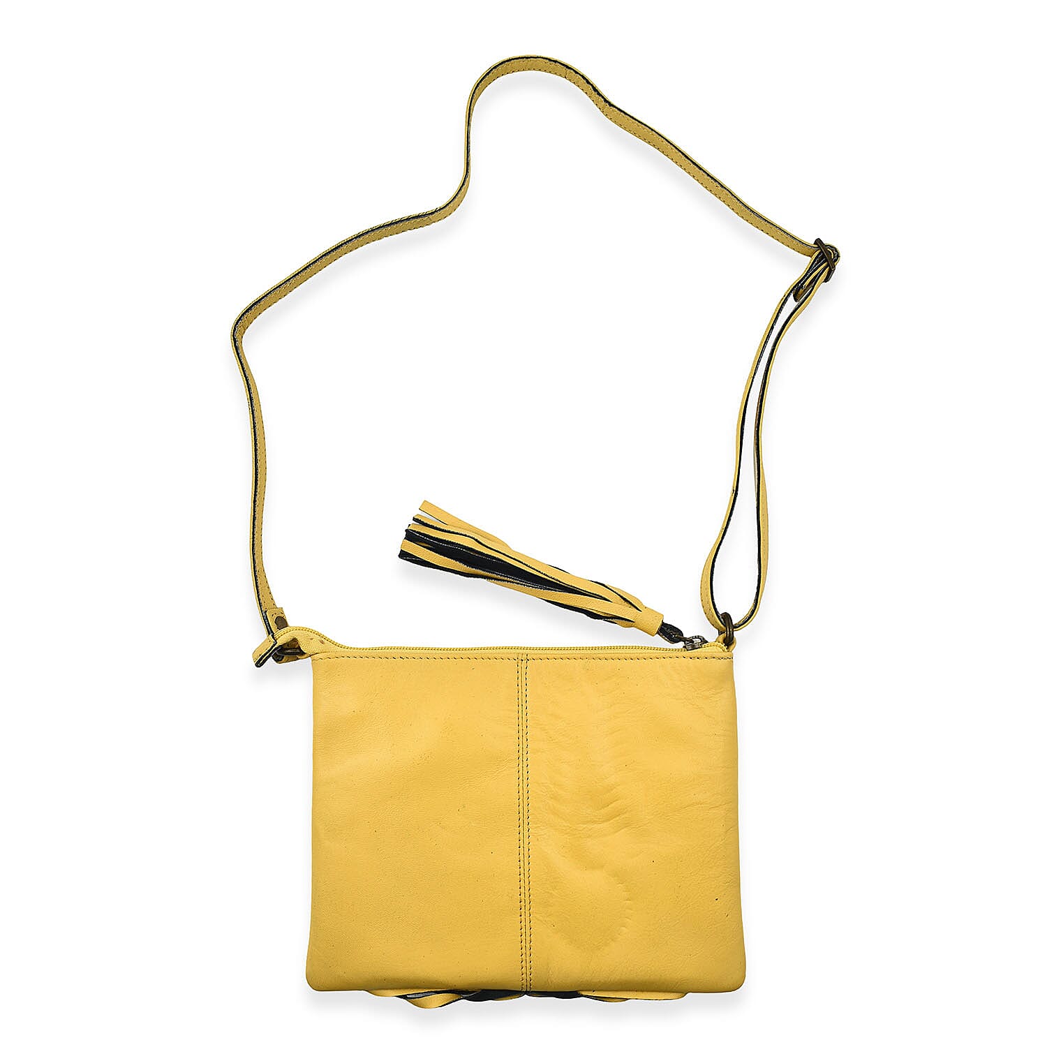 Set of 2 - Designer inspired 100% Genuine Leather Slouch Bag - Yellow