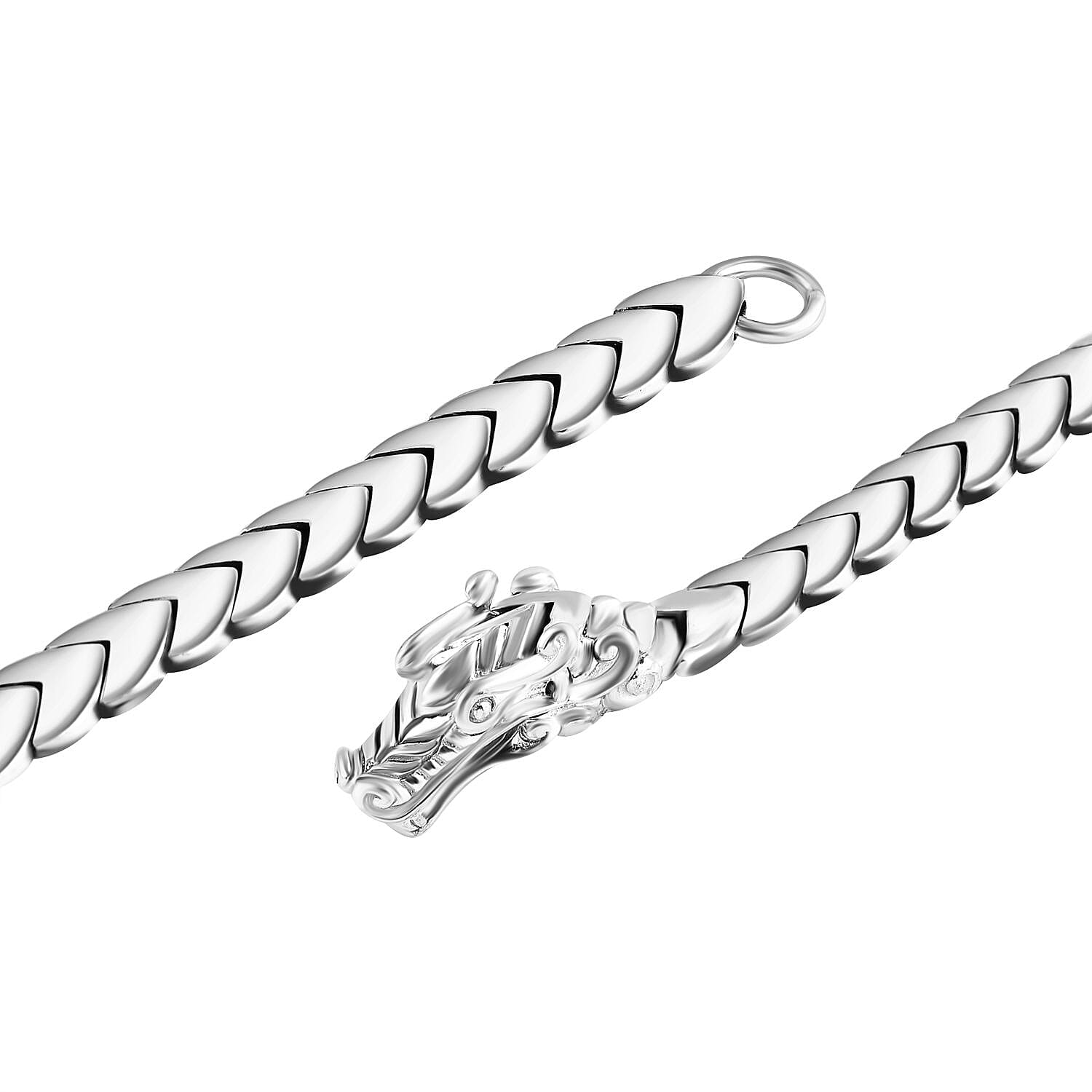 Royal Bali Collection Sterling Silver Dragon Bracelet (Size - 8), Silver Wt. 42.19 Gms. Royal Bali Collection Sterling Silver Dragon Bracelet (Size - 8), Silver Wt. 42.19 Gms.