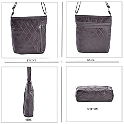 Sheepskin Leather Solid Shoulder Bag (Size 25x24x5 cm) - Brown & Black