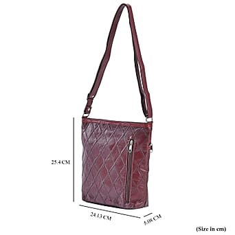 https://tjcuk.sirv.com/Products/77/4/7748579/Sheepskin-Leather-Solid-Shoulder-Bag-Size-25x24x5-cm-Burgundy-Black_7748579_6.jpg?w=342&h=342