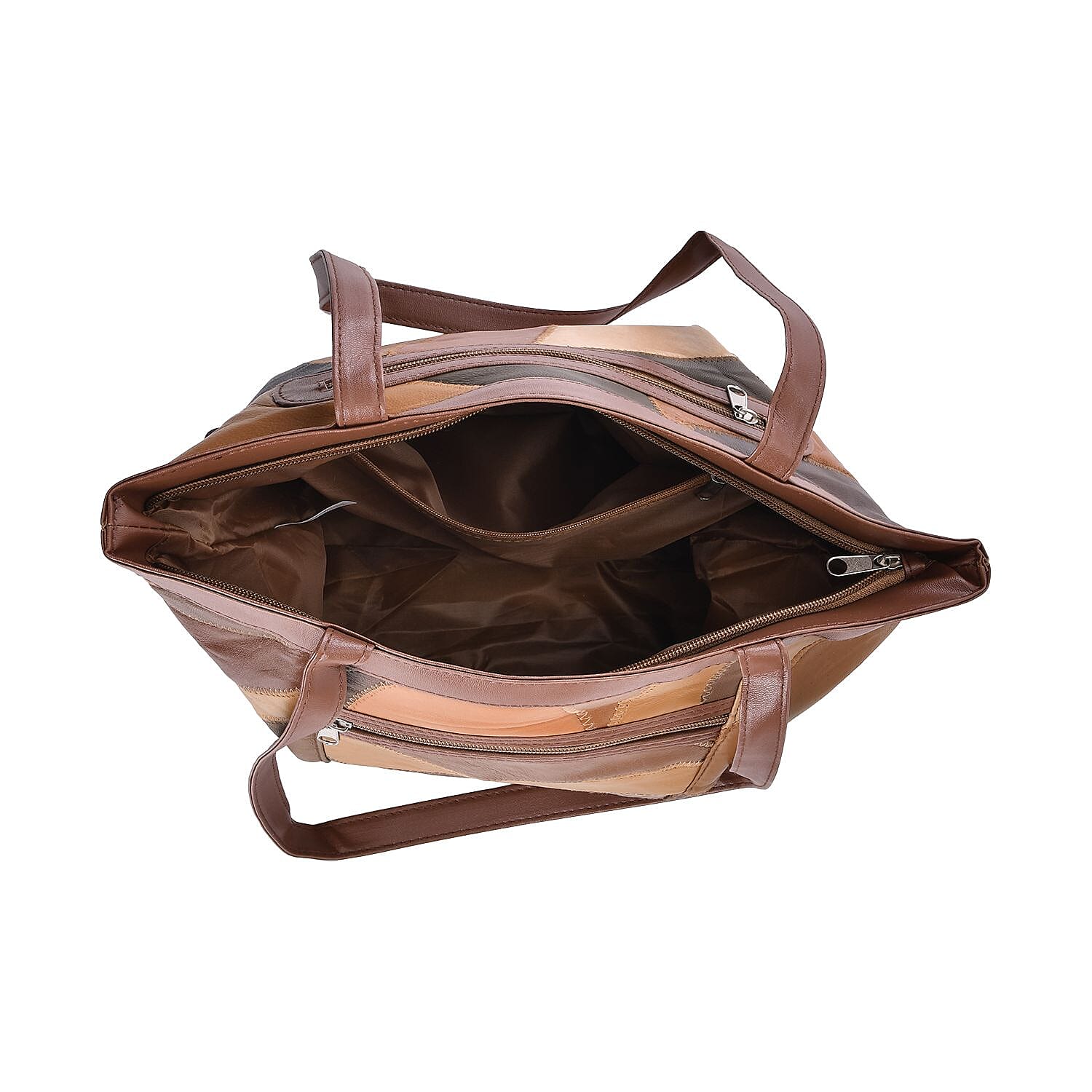 Patchwork Genuine Leather Shoulder Bag