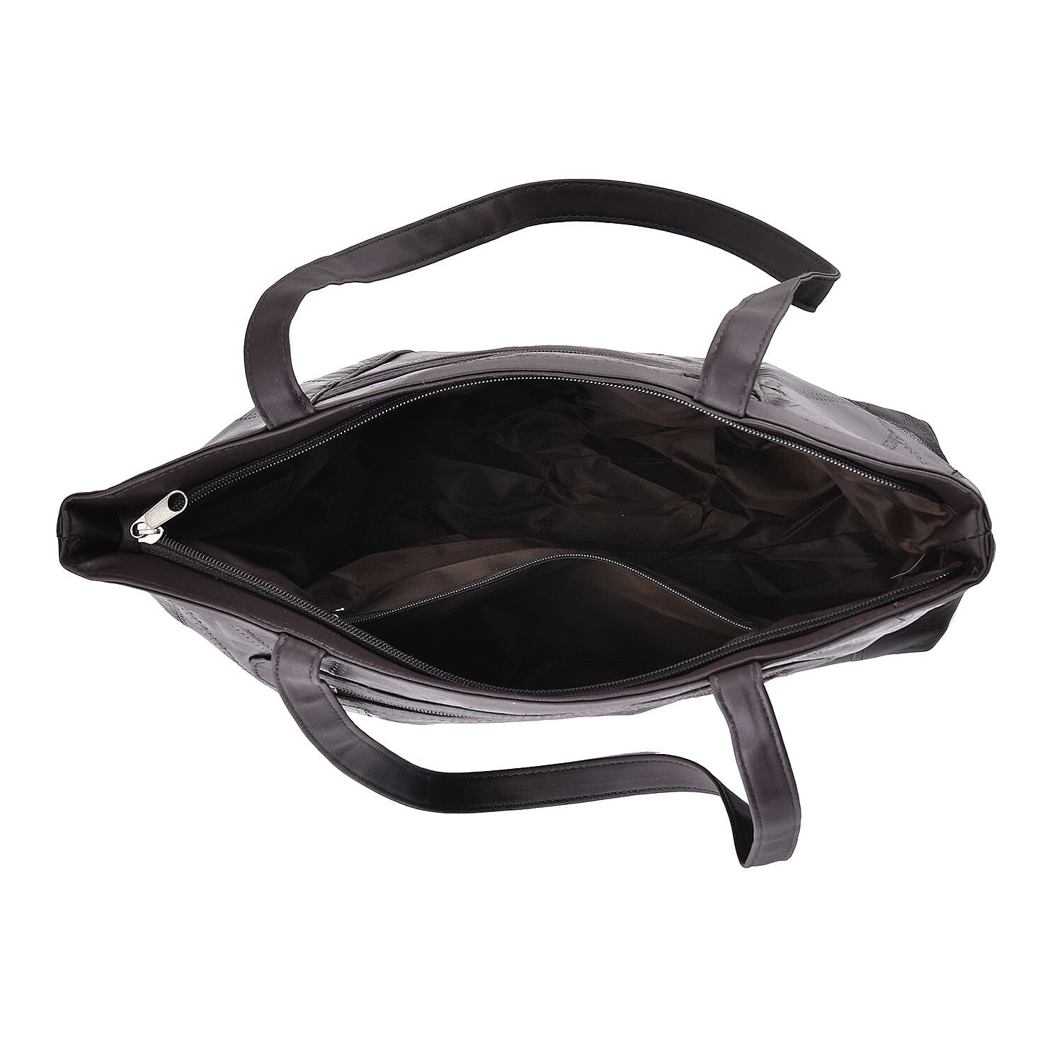 100% Genuine Leather Shoulder Bag - Brown